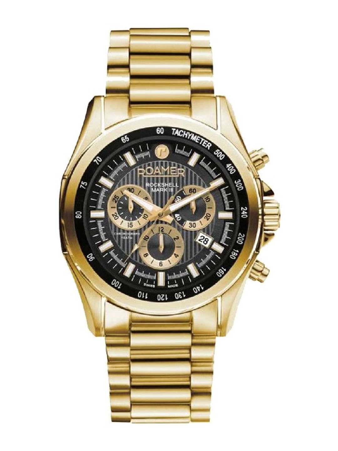 ROAMER Men Blue Dial & Gold Toned Stainless Steel Bracelet Style Straps Analogue Watch 220660 47 45 20
ROAMER Men Blue Dial & Gold Toned Stainless Steel Bracelet Style Straps Analogue Watch 220660 47 45 20