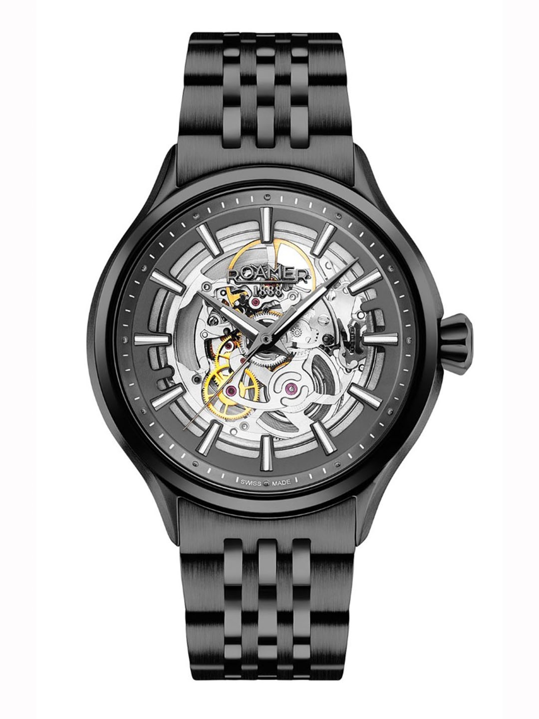 ROAMER Men Stainless Steel Bracelet Style Straps Analogue Watch 101663 40 55 10N, Black
ROAMER Men Stainless Steel Bracelet Style Straps Analogue Watch 101663 40 55 10N, Black