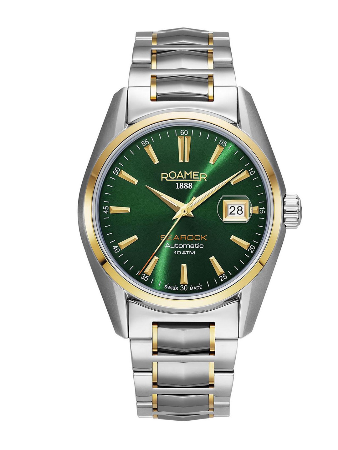 ROAMER Men Stainless Steel Bracelet Style Straps Analogue Automatic Motion Powered Watch, Green
ROAMER Men Stainless Steel Bracelet Style Straps Analogue Automatic Motion Powered Watch, Green
