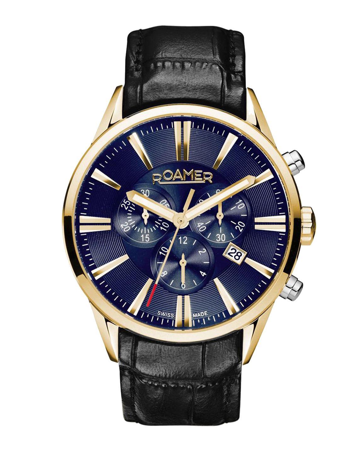 ROAMER Men Blue Dial & Black Leather Textured Straps Analogue Watch 508837 47 85 05
ROAMER Men Blue Dial & Black Leather Textured Straps Analogue Watch 508837 47 85 05