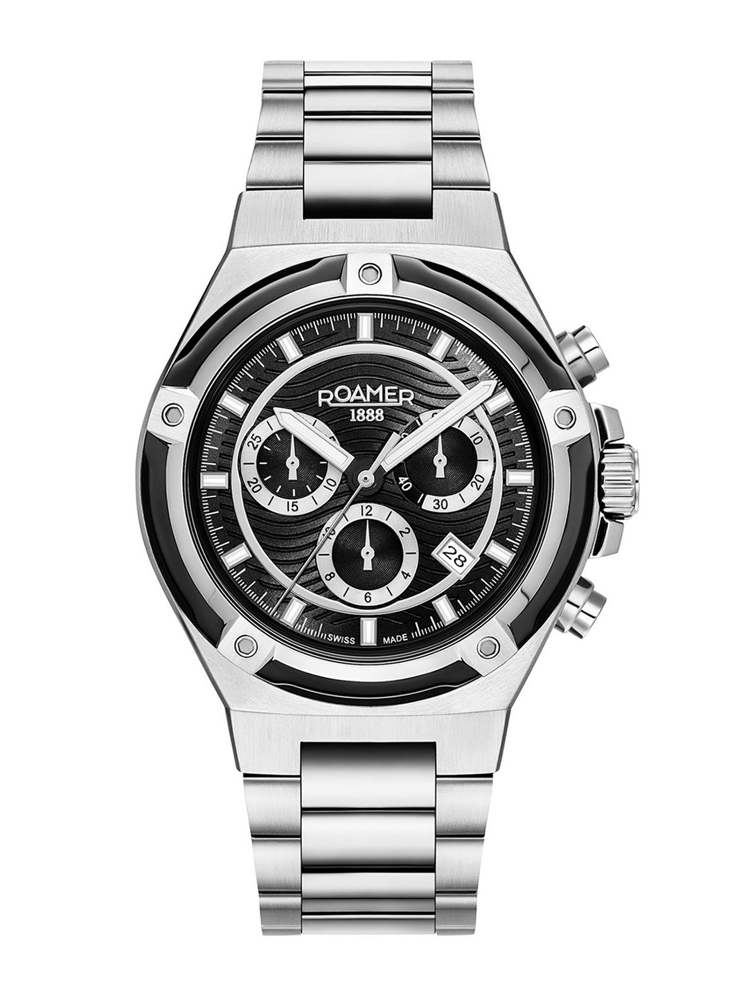 ROAMER Men Stainless Steel Bracelet Style Straps Analogue Watch 221837 41 55 20, Black
ROAMER Men Stainless Steel Bracelet Style Straps Analogue Watch 221837 41 55 20, Black