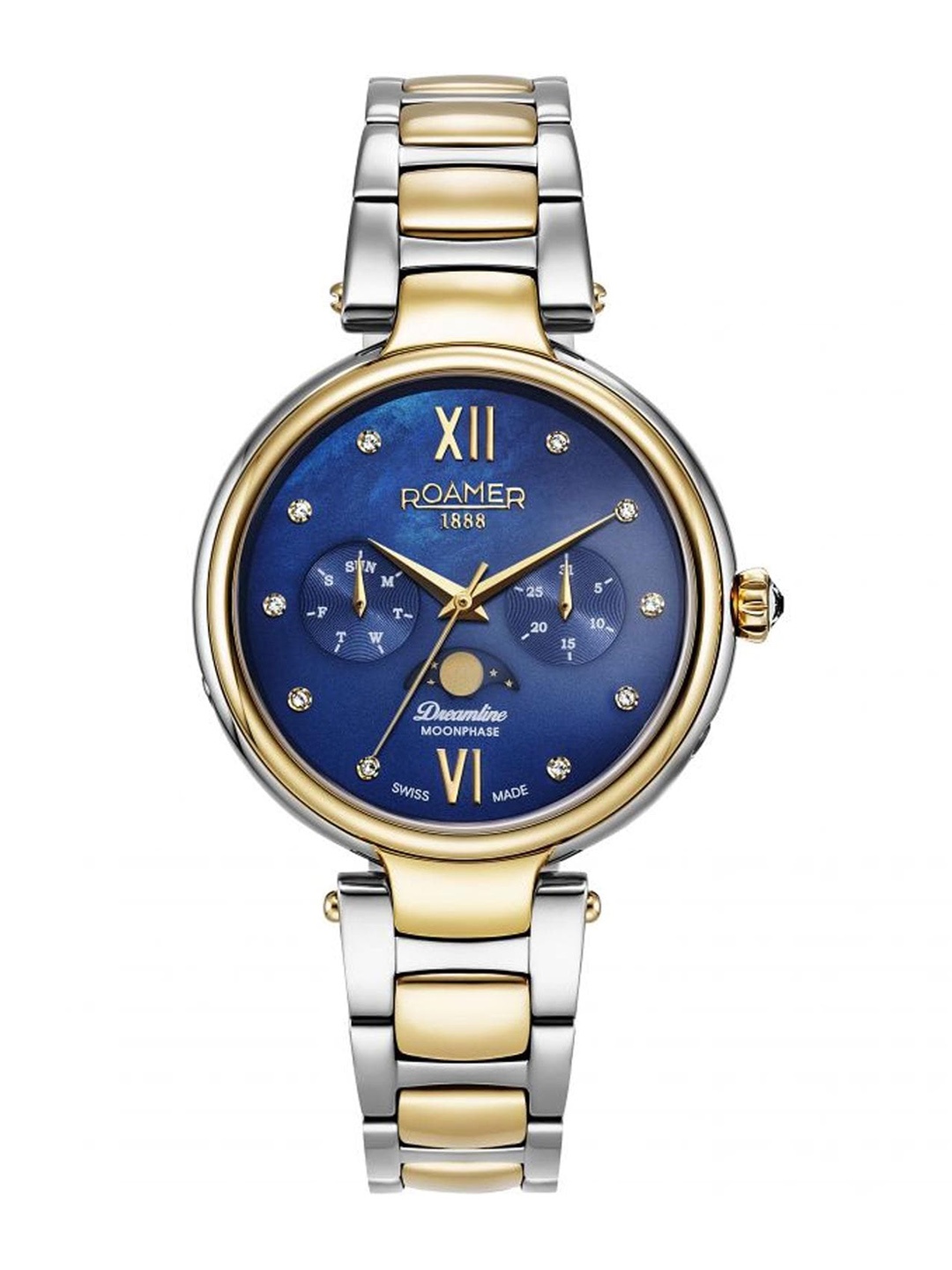 ROAMER Women Embellished Bracelet Style Straps Analogue Watch 858801 48 49 50, Blue
ROAMER Women Embellished Bracelet Style Straps Analogue Watch 858801 48 49 50, Blue