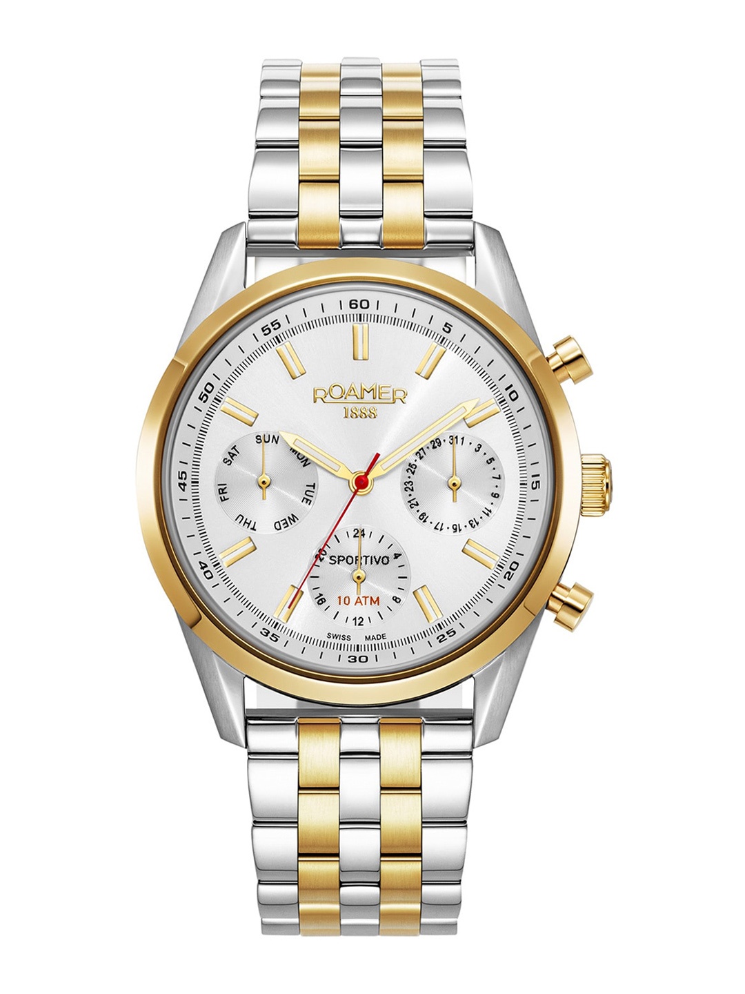 ROAMER Men Dial & Stainless Steel Straps Reset Time Analogue Watch 856982 47 15 70, Silver
ROAMER Men Dial & Stainless Steel Straps Reset Time Analogue Watch 856982 47 15 70, Silver