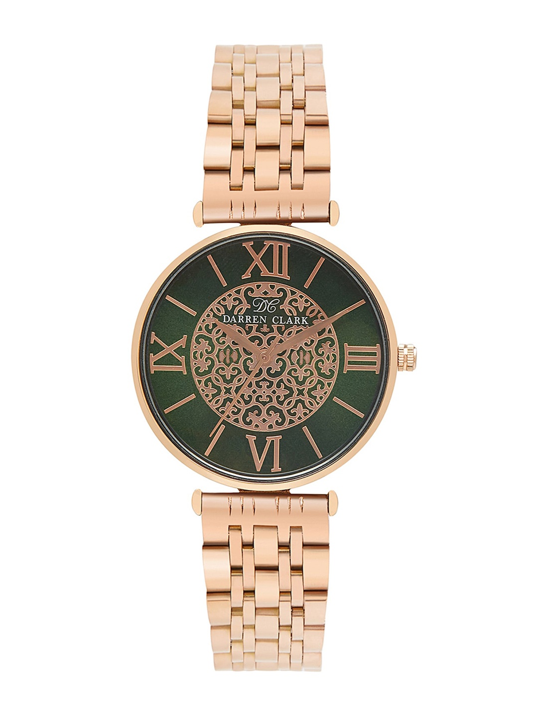 DARREN CLARK Women Embellished Bracelet Style Straps Analogue Motion Watch-2001G-M0305, Rose gold
DARREN CLARK Women Embellished Bracelet Style Straps Analogue Motion Watch-2001G-M0305, Rose gold