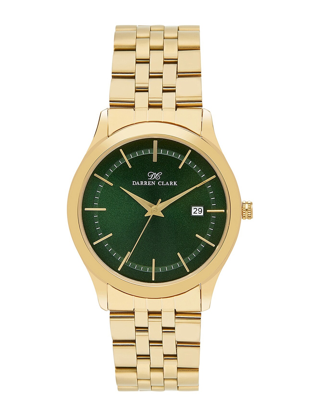 DARREN CLARK Men Bracelet Style Straps Analogue Automatic Motion Powered Watch 1003B-M0214, Green
DARREN CLARK Men Bracelet Style Straps Analogue Automatic Motion Powered Watch 1003B-M0214, Green