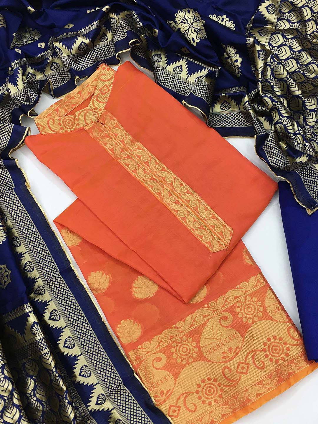 SHADOW & SAINING Ethnic Motifs Woven Designed Banarasi Jacquard Unstitched Dress Material, Orange
SHADOW & SAINING Ethnic Motifs Woven Designed Banarasi Jacquard Unstitched Dress Material, Orange