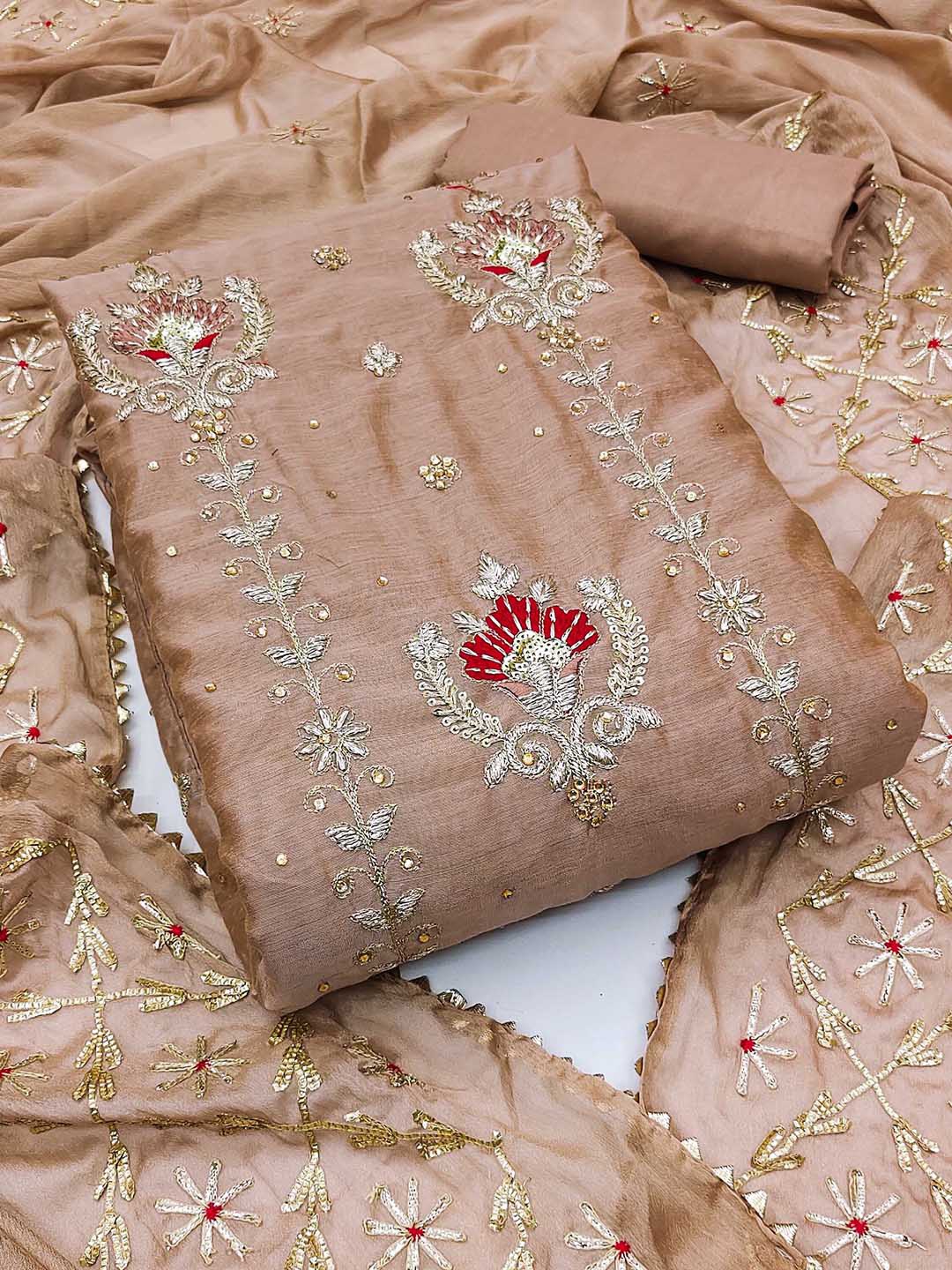 SHADOW & SAINING Ethnic Motifs Embroidered Sequined Unstitched Dress Material, Rust
SHADOW & SAINING Ethnic Motifs Embroidered Sequined Unstitched Dress Material, Rust