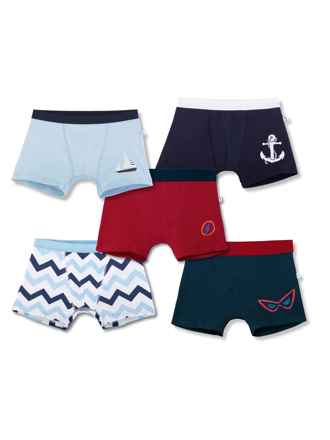You Got Plan B Boys Pack Of 5 Printed Anti Microbial Cotton Briefs BXB-Blues: 4-6, Navy blue
You Got Plan B Boys Pack Of 5 Printed Anti Microbial Cotton Briefs BXB-Blues: 4-6, Navy blue