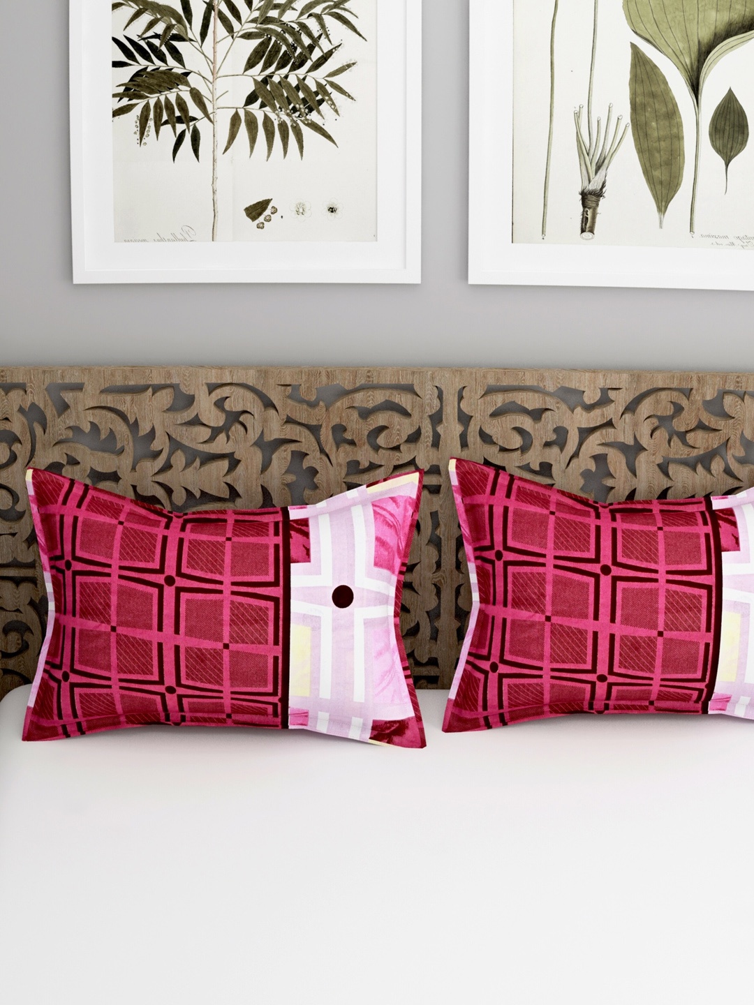 Salona Bichona Exotica Maroon & White 2 Pieces Printed 104 TC Pure Cotton Pillow Covers
Salona Bichona Exotica Maroon & White 2 Pieces Printed 104 TC Pure Cotton Pillow Covers