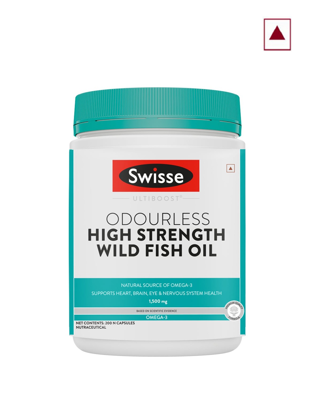 Swisse Ultiboost Odourless High Strength Fish Oil with Omega-3 1500mg - 200 Capsules, White
Swisse Ultiboost Odourless High Strength Fish Oil with Omega-3 1500mg - 200 Capsules, White