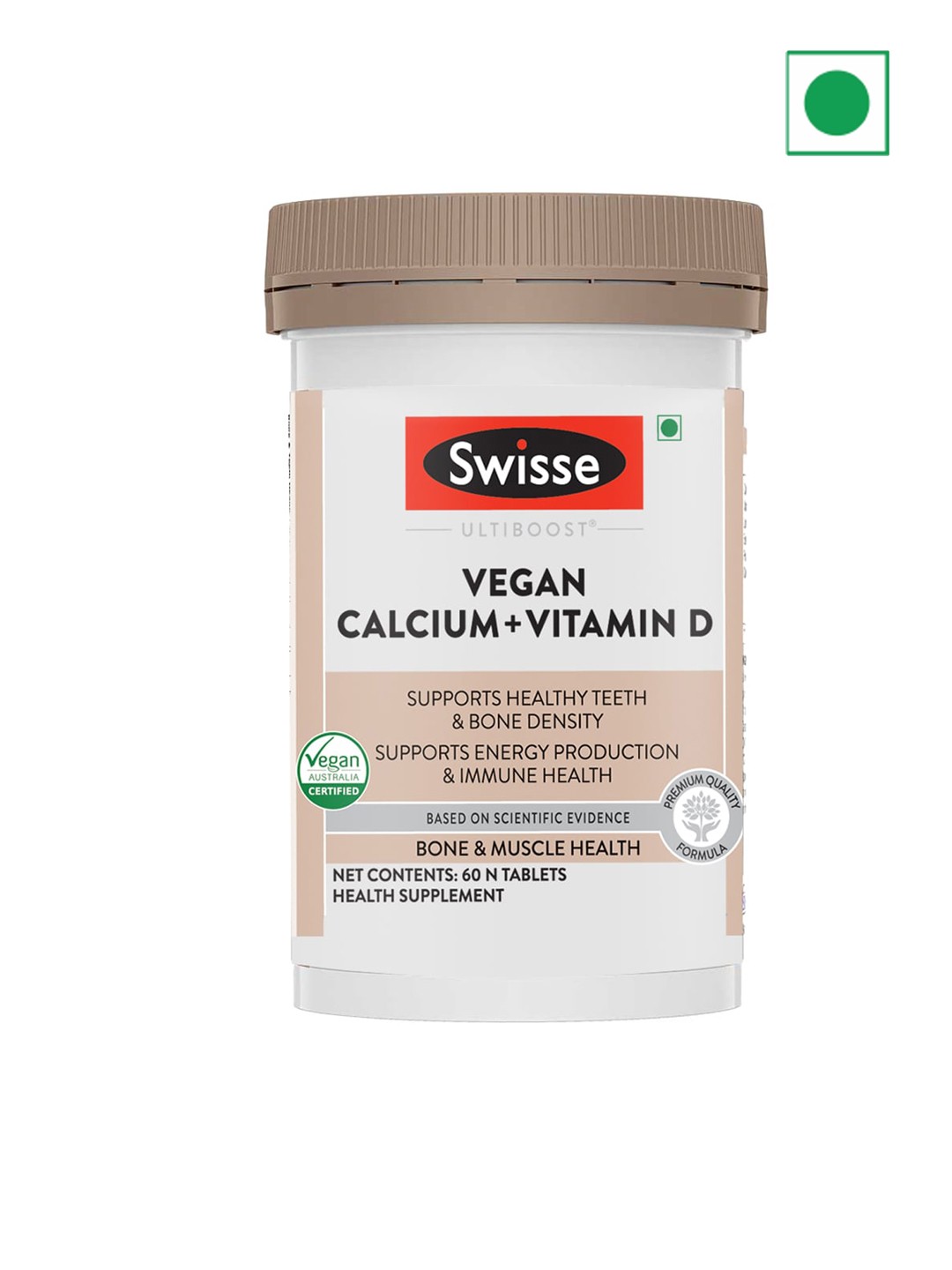 Swisse Ultiboost Calcium & Vitamin D Supplements For Immunity & Stronger Bones- 60 Tablets, Brown
Swisse Ultiboost Calcium & Vitamin D Supplements For Immunity & Stronger Bones- 60 Tablets, Brown