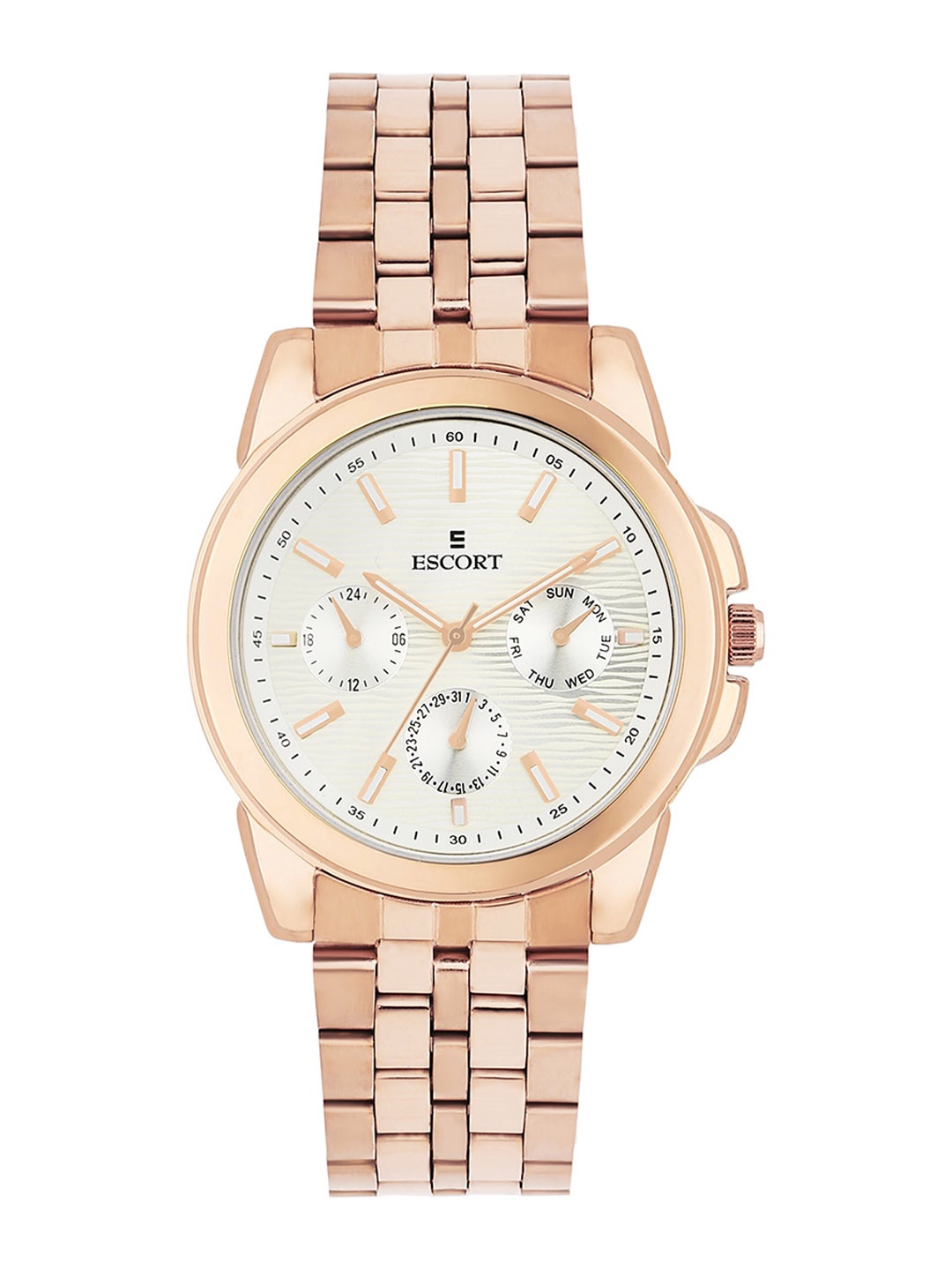 Escort Men Textured Dial & Straps Analogue Watch E24507444RGM1, White
Escort Men Textured Dial & Straps Analogue Watch E24507444RGM1, White