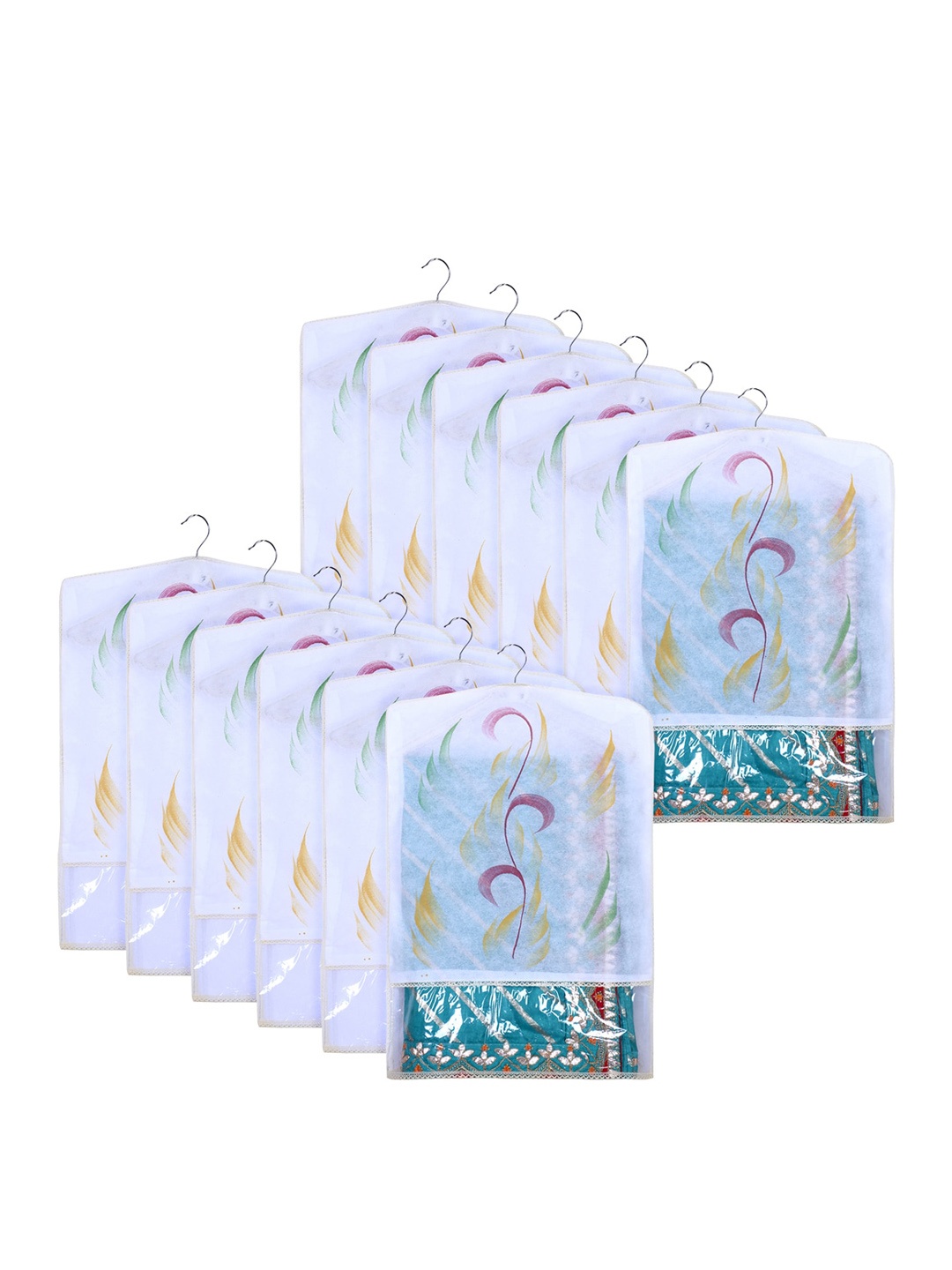 Kuber Industries Yellow & Transparent 12 Pieces Printed Hanging Saree Cover Organizers
Kuber Industries Yellow & Transparent 12 Pieces Printed Hanging Saree Cover Organizers