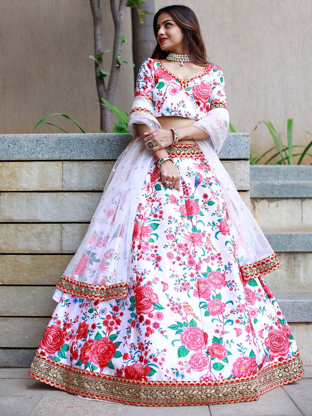 Zeel Clothing Floral Printed Semi-Stitched Lehenga & Unstitched Blouse With Dupatta, Pink
Zeel Clothing Floral Printed Semi-Stitched Lehenga & Unstitched Blouse With Dupatta, Pink