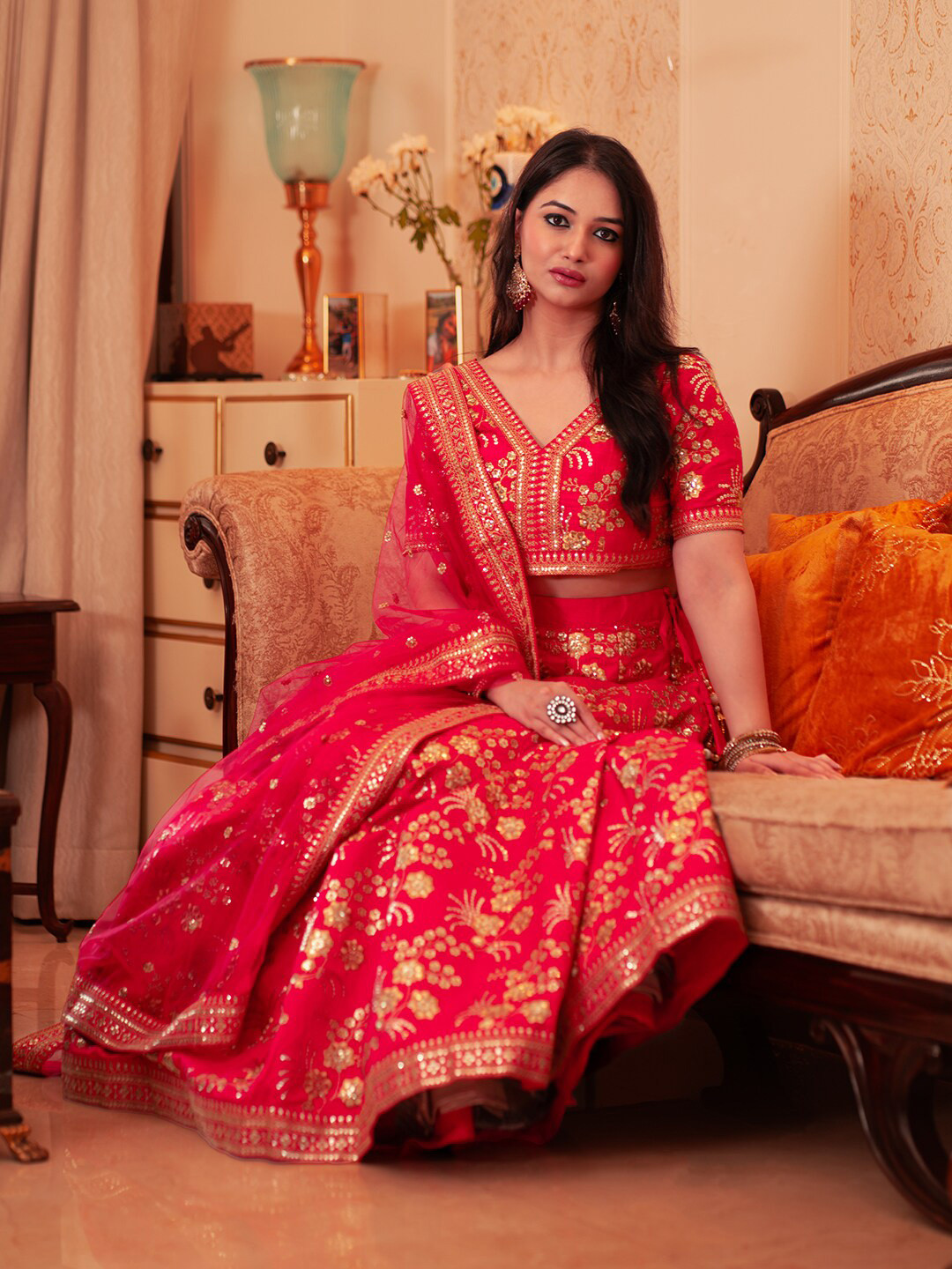 Zeel Clothing Embroidered Sequinned Semi-Stitched Lehenga & Unstitched Blouse With Dupatta, Red
Zeel Clothing Embroidered Sequinned Semi-Stitched Lehenga & Unstitched Blouse With Dupatta, Red
