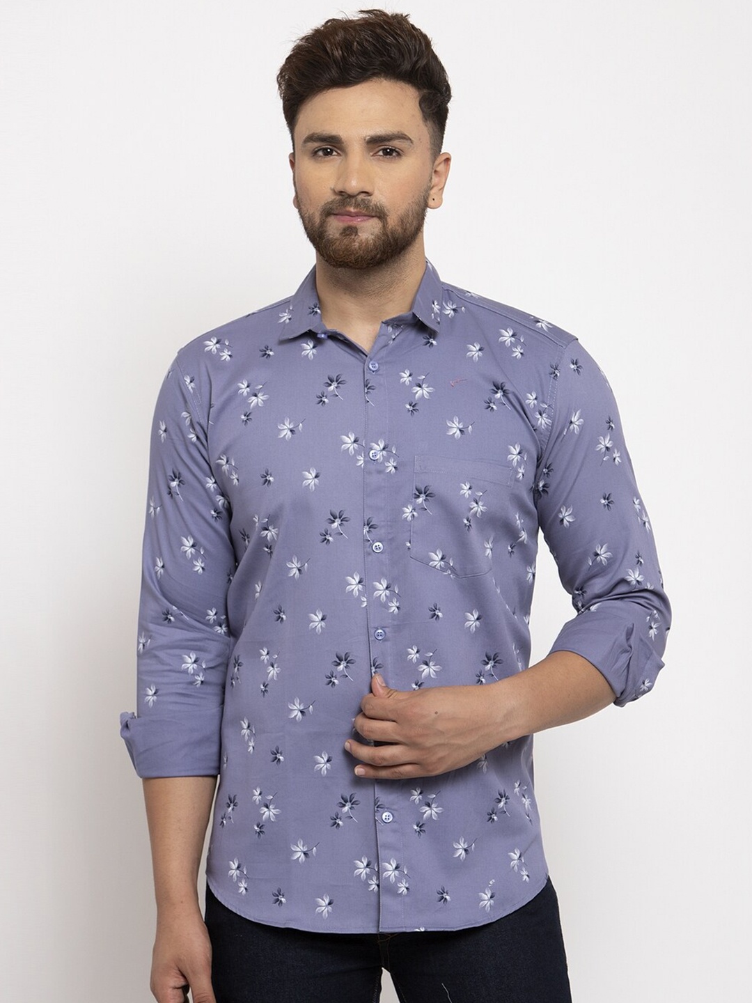 HANUMNTRA Comfort Floral Printed Spread Collar Regular Fit Polycotton Casual Shirt, Purple
HANUMNTRA Comfort Floral Printed Spread Collar Regular Fit Polycotton Casual Shirt, Purple
