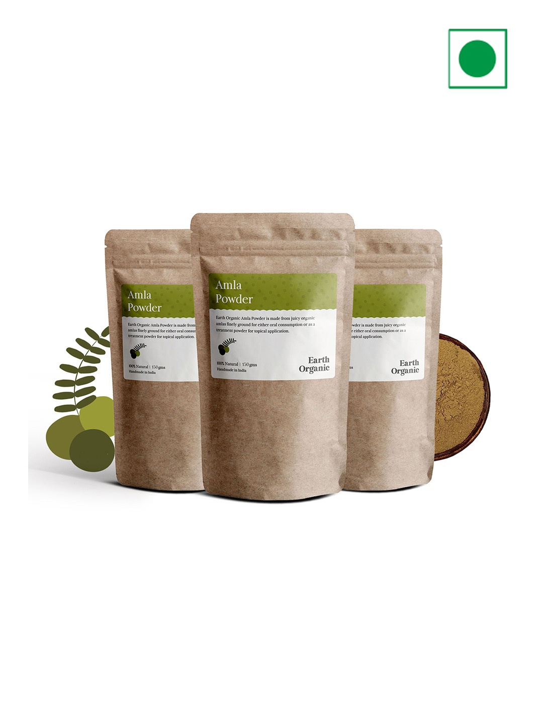 Earth Organic Set of 3 Natural & Organic Amla Powder Face & Hair Pack - 150 g each, Brown
Earth Organic Set of 3 Natural & Organic Amla Powder Face & Hair Pack - 150 g each, Brown