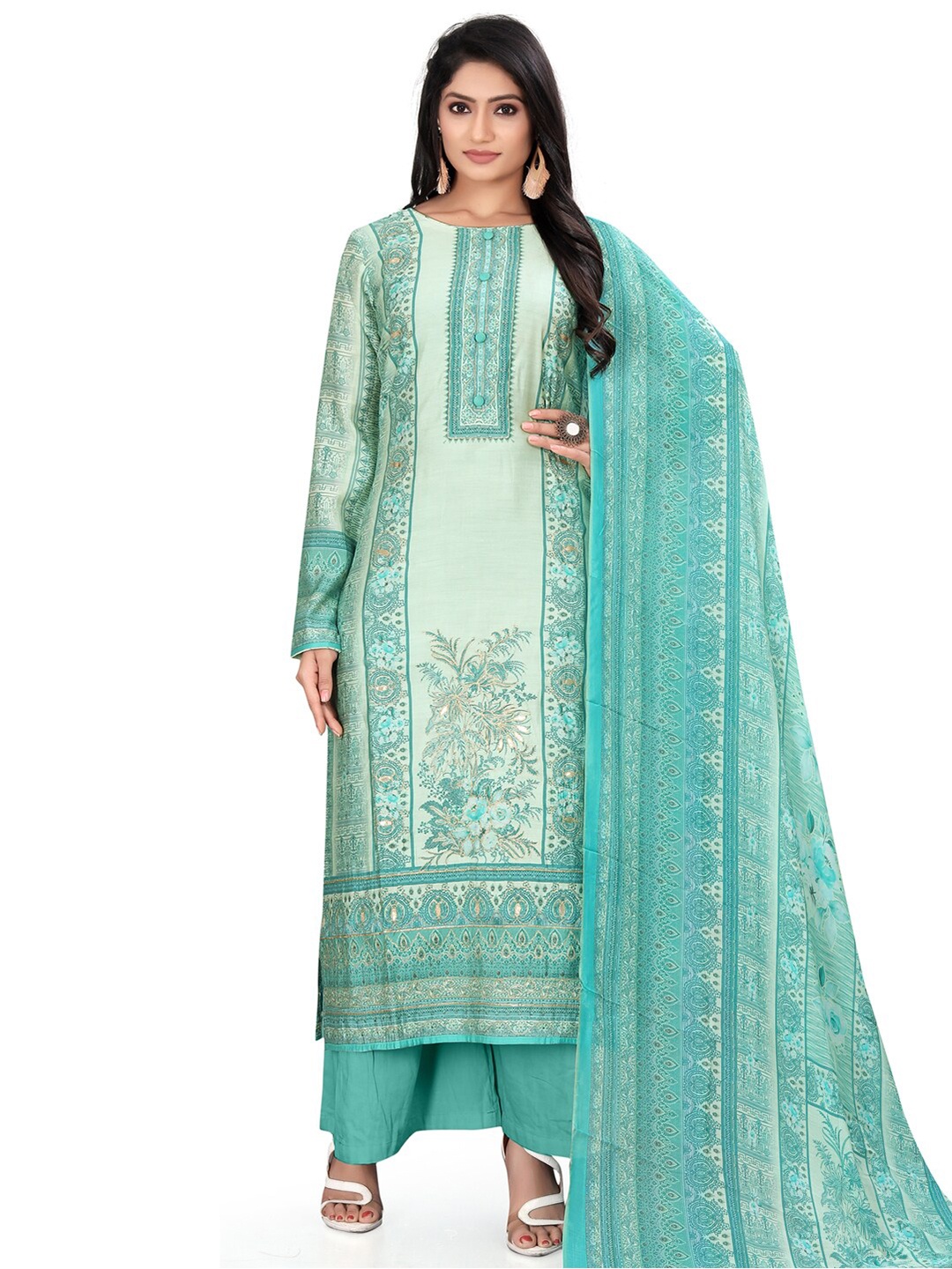 Stylee LIFESTYLE Ethnic Motifs Printed Pure Silk Unstitched Dress Material, Turquoise blue
Stylee LIFESTYLE Ethnic Motifs Printed Pure Silk Unstitched Dress Material, Turquoise blue