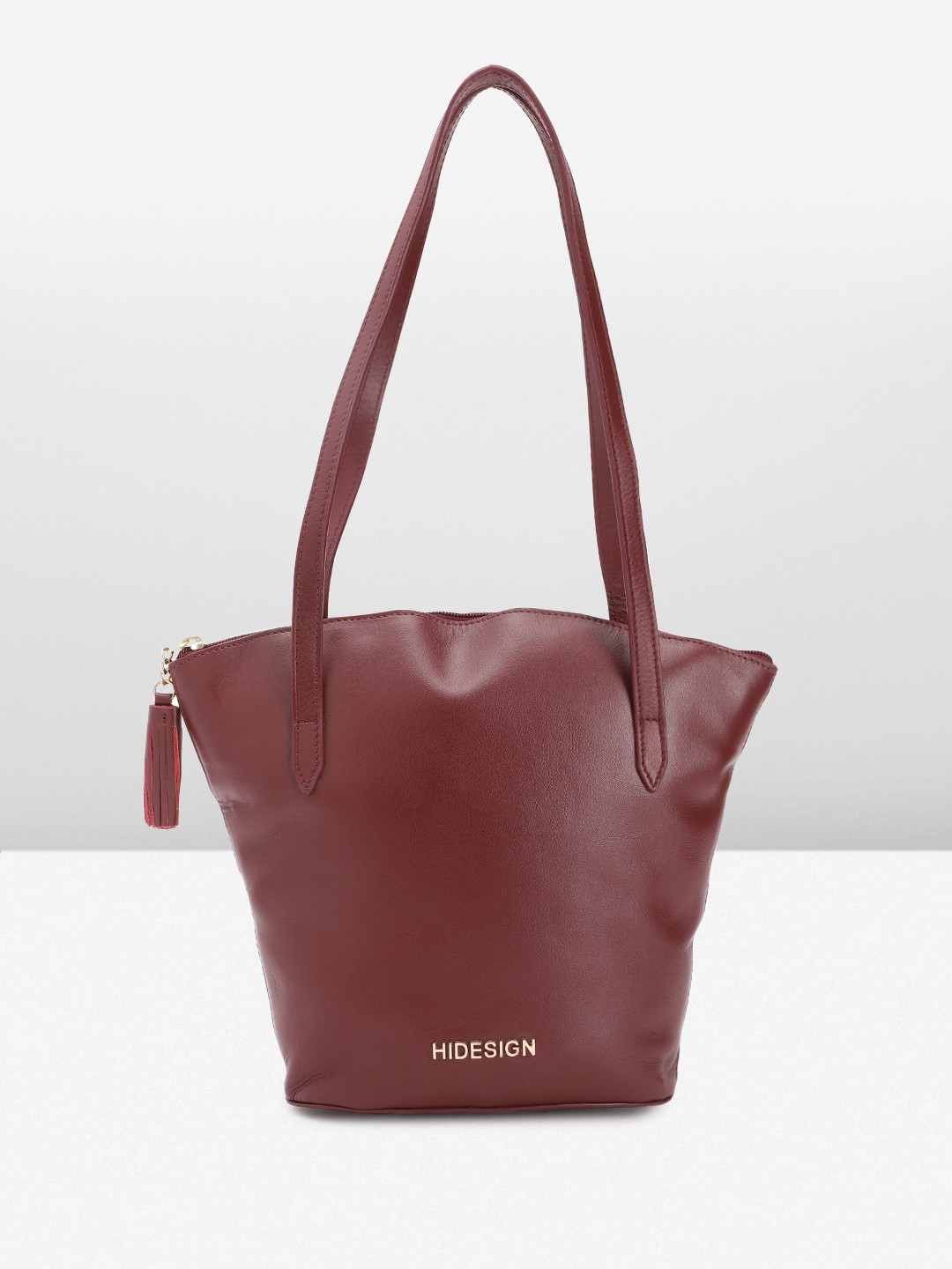 Hidesign Solid Leather Structured Shoulder Bag With Fringed Tasselled Detail, Maroon
Hidesign Solid Leather Structured Shoulder Bag With Fringed Tasselled Detail, Maroon