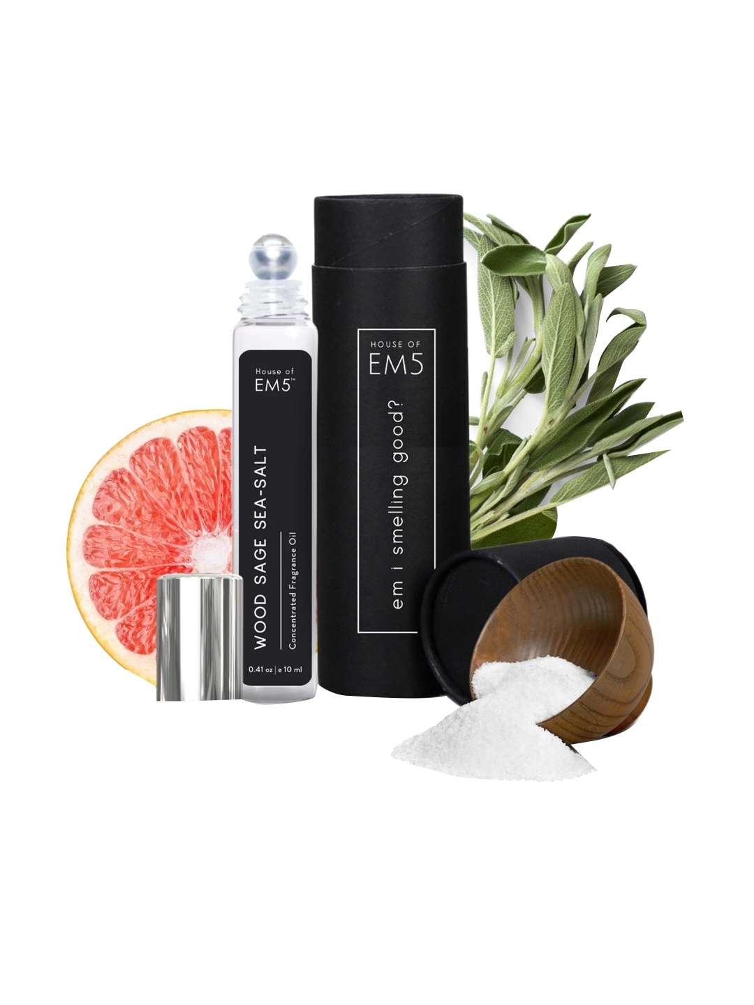 EM5 Wood Sage Sea Salt Unisex Perfume Roll On - Aromatic Musky Marine - 10ML, Transparent
EM5 Wood Sage Sea Salt Unisex Perfume Roll On - Aromatic Musky Marine - 10ML, Transparent
