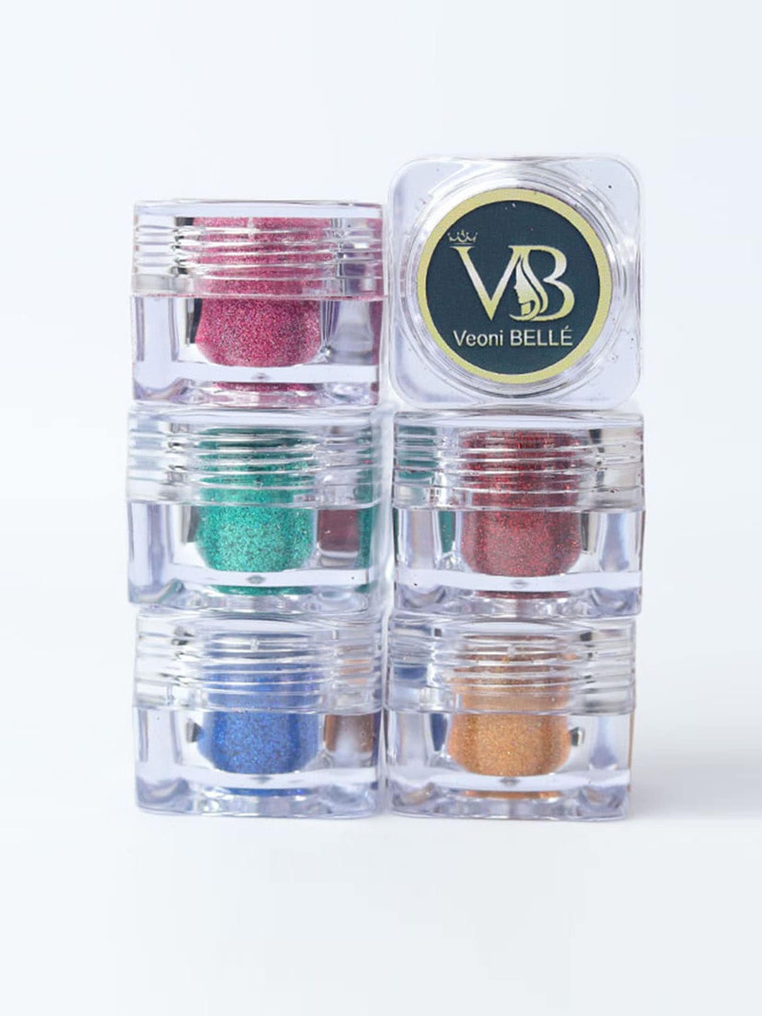 Veoni BELLE Set of 6 Shimmer Waterproof Pigment Powder Glitter Eyeshadow - 5g Each, Multi
Veoni BELLE Set of 6 Shimmer Waterproof Pigment Powder Glitter Eyeshadow - 5g Each, Multi