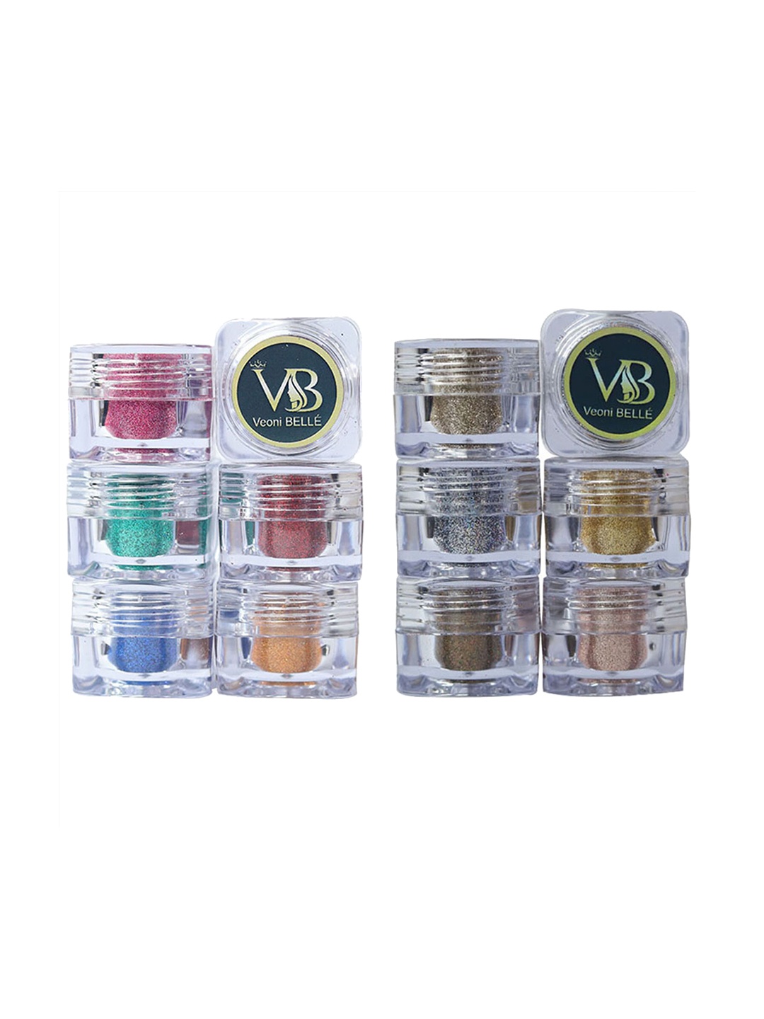 Veoni BELLE Power Shimmer Set Of 12 Illuminator HD Holographic Eyeshadow Glitter 5g Each, Pink
Veoni BELLE Power Shimmer Set Of 12 Illuminator HD Holographic Eyeshadow Glitter 5g Each, Pink
