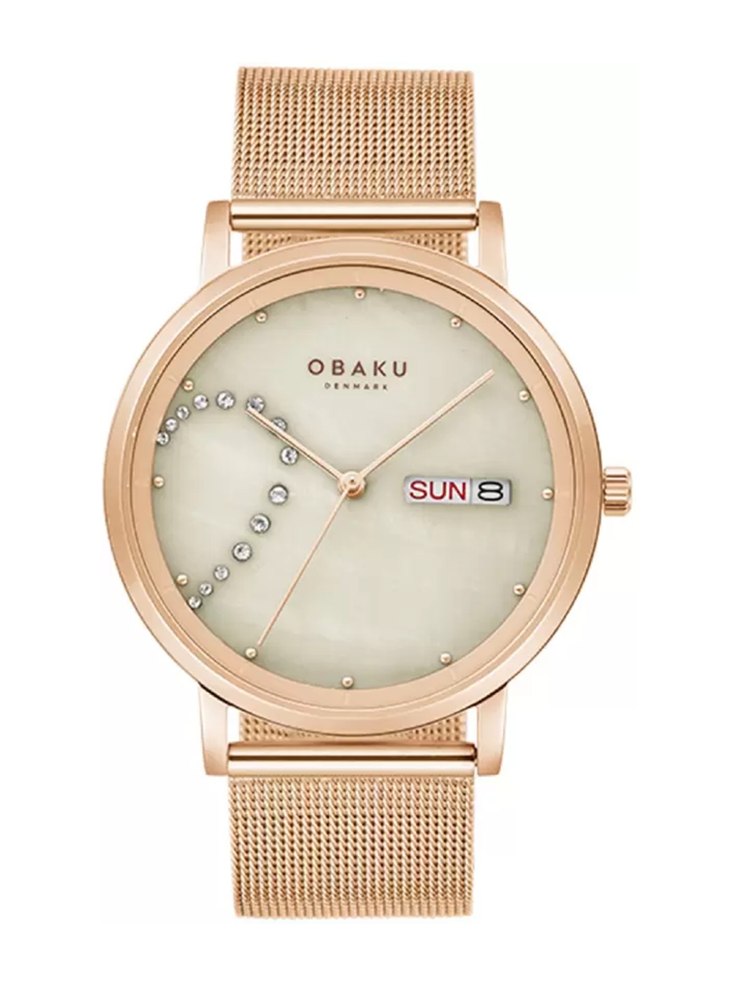 Obaku Men Embellished Dial & Stainless Steel Straps Analogue Watch V248GHVJMV, Beige
Obaku Men Embellished Dial & Stainless Steel Straps Analogue Watch V248GHVJMV, Beige