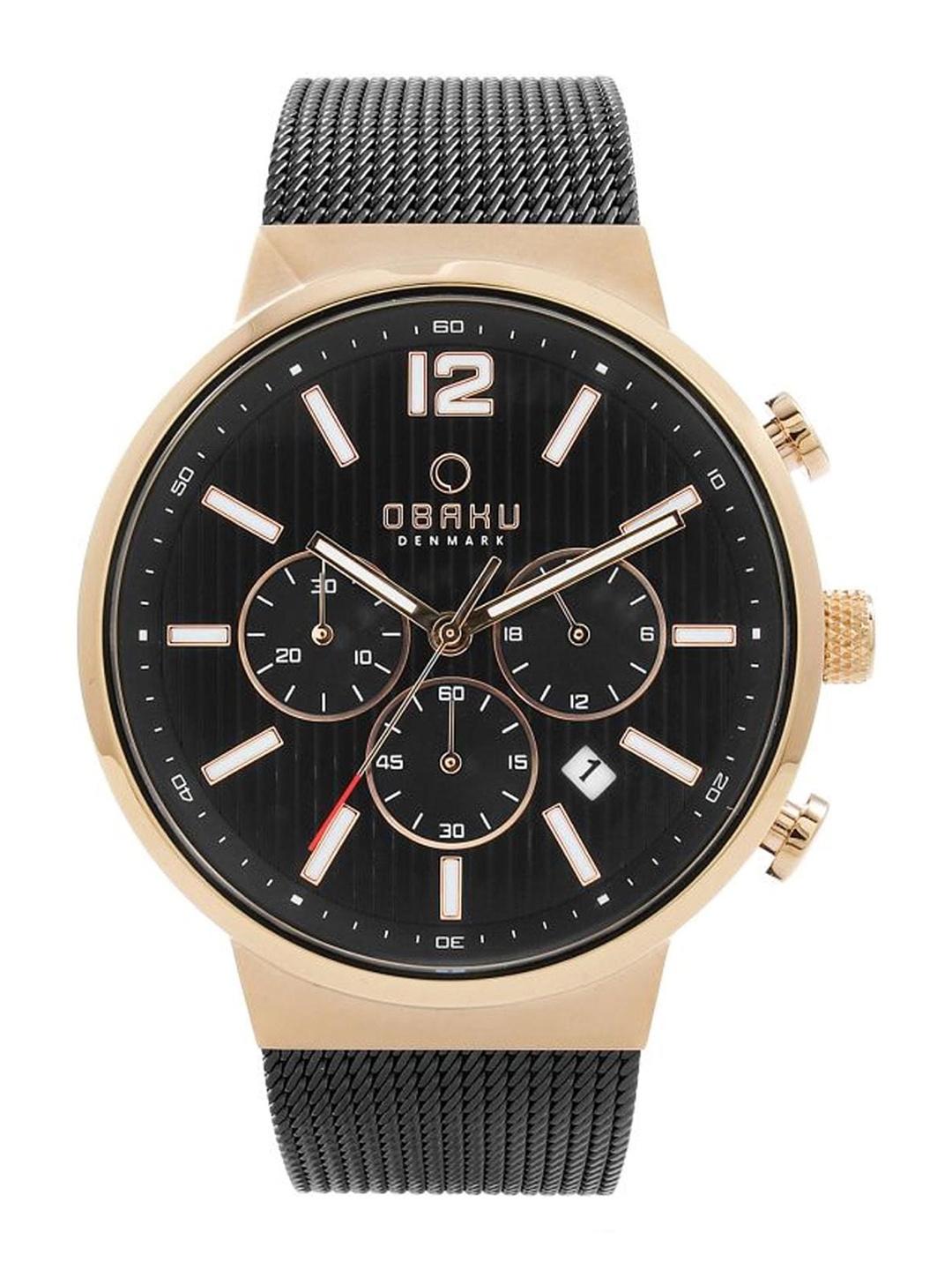 Obaku Men Patterned Dial & Stainless Steel Bracelet Style Straps Analogue Watch V180GCVBMB, Black
Obaku Men Patterned Dial & Stainless Steel Bracelet Style Straps Analogue Watch V180GCVBMB, Black