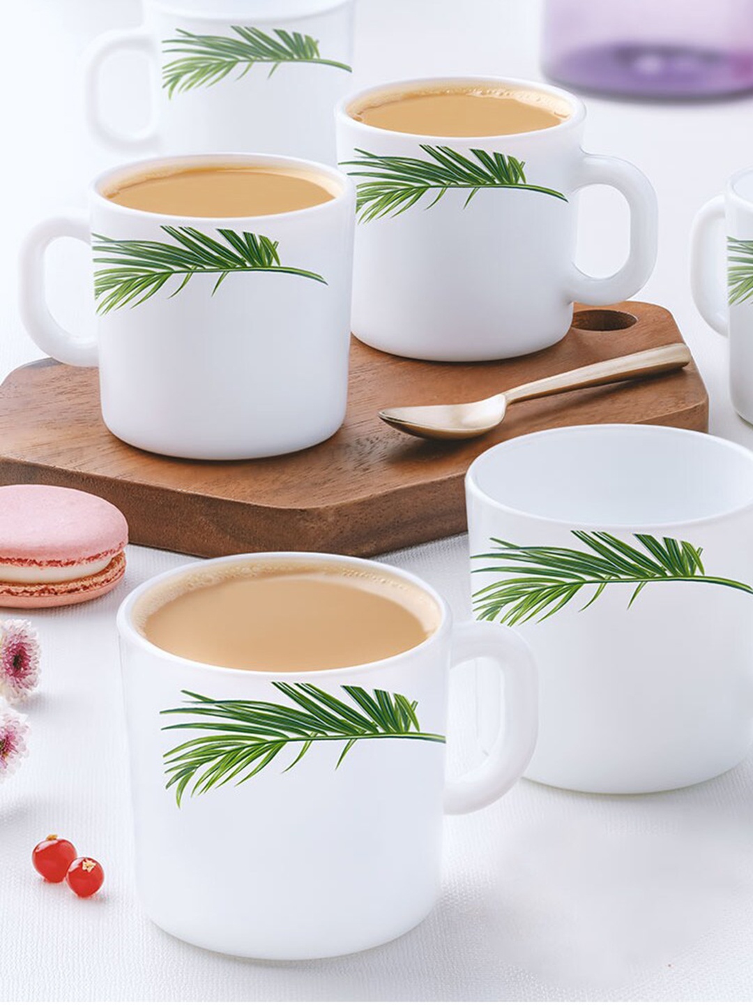 Larah by BOROSIL Green & White 6 Pieces Floral Printed Opalware Matte Mugs 180 ML Each
Larah by BOROSIL Green & White 6 Pieces Floral Printed Opalware Matte Mugs 180 ML Each