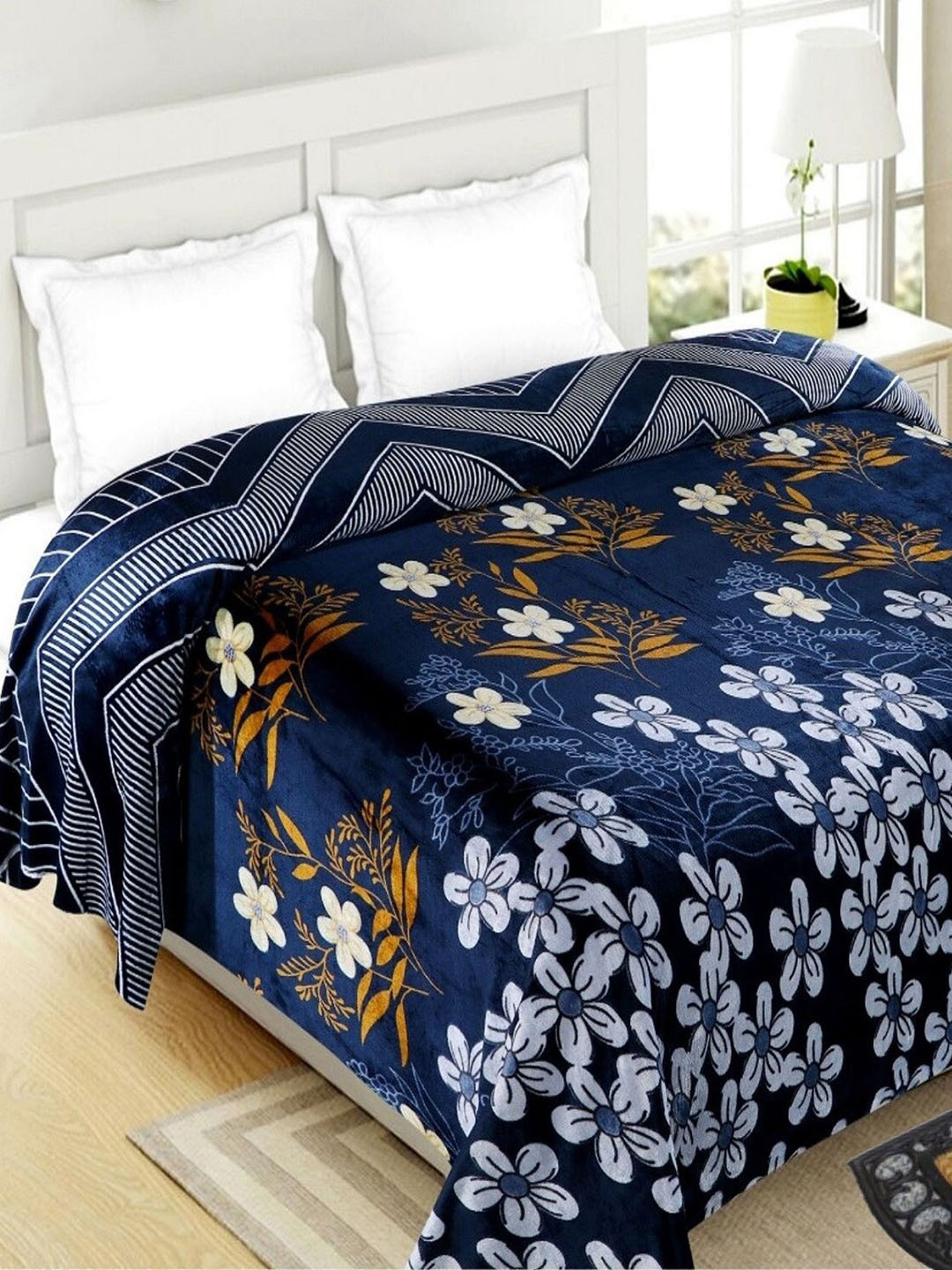 Stylespace by Isha Blue & White Floral Microfiber 200 TC King Bedsheet & 2 Pillow Covers
Stylespace by Isha Blue & White Floral Microfiber 200 TC King Bedsheet & 2 Pillow Covers