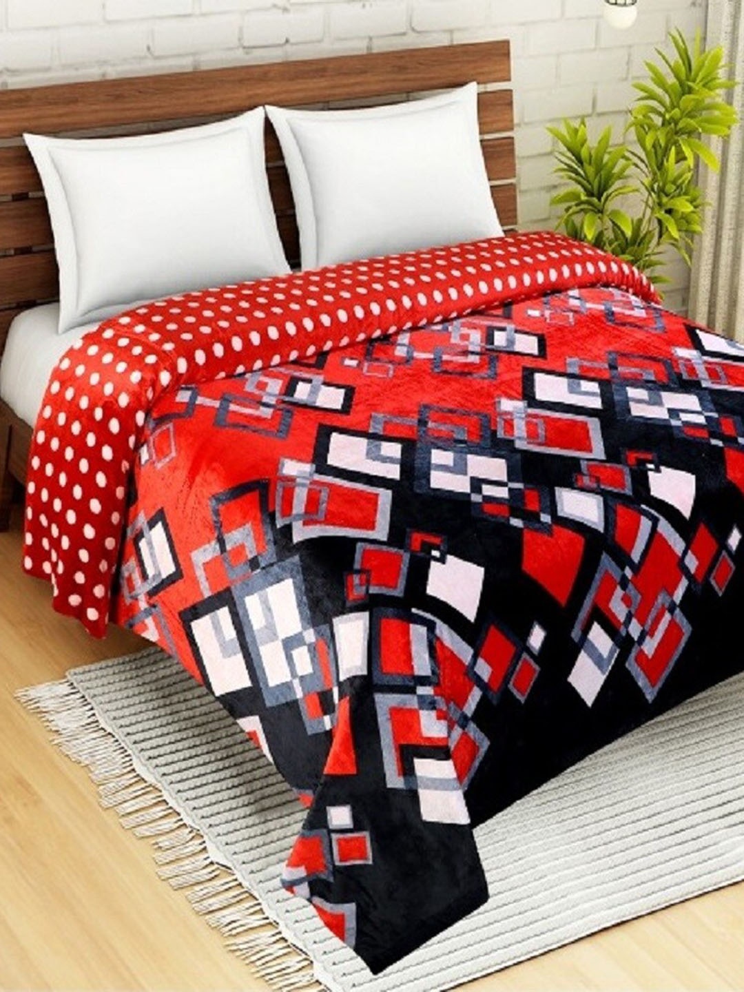 Stylespace by Isha Red & Black Geometric Microfiber 200 TC King Bedsheet & 2 Pillow Covers
Stylespace by Isha Red & Black Geometric Microfiber 200 TC King Bedsheet & 2 Pillow Covers
