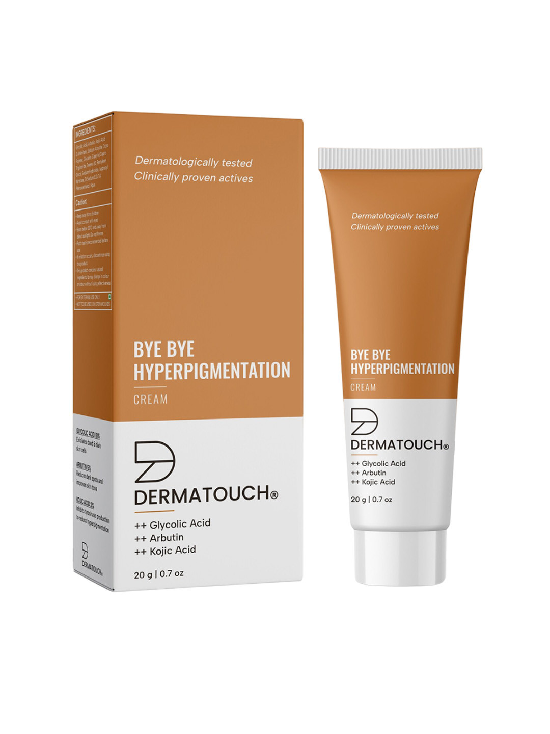 Dermatouch Bye Bye Hyperpigmentation Cream with Glycolic Acid - 20 g, White 
Dermatouch Bye Bye Hyperpigmentation Cream with Glycolic Acid - 20 g, White