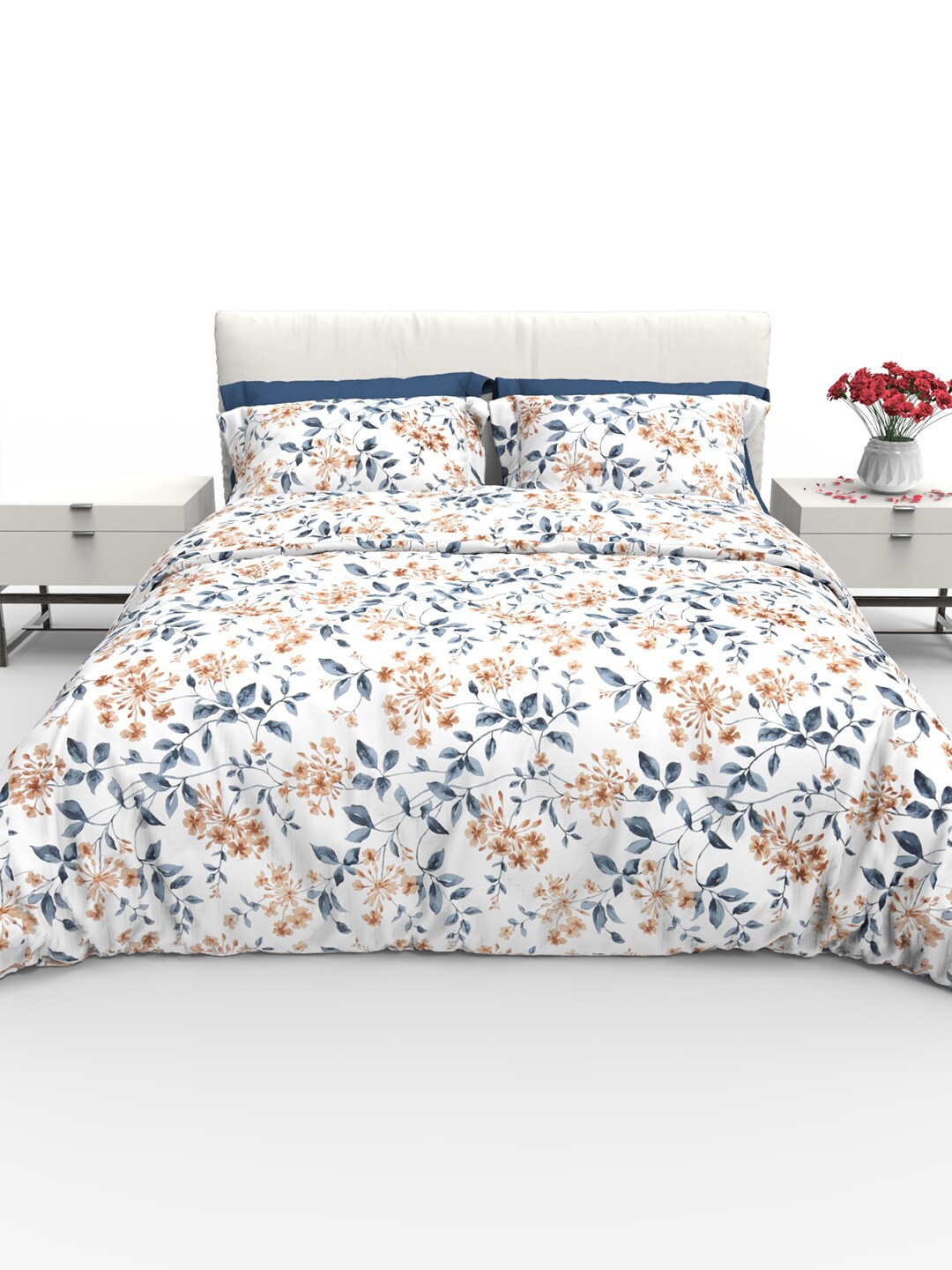 THE WHITE MOSS Faith White Floral Cotton Satin 220 TC Queen Bedsheet With 2 Pillow Covers
THE WHITE MOSS Faith White Floral Cotton Satin 220 TC Queen Bedsheet With 2 Pillow Covers