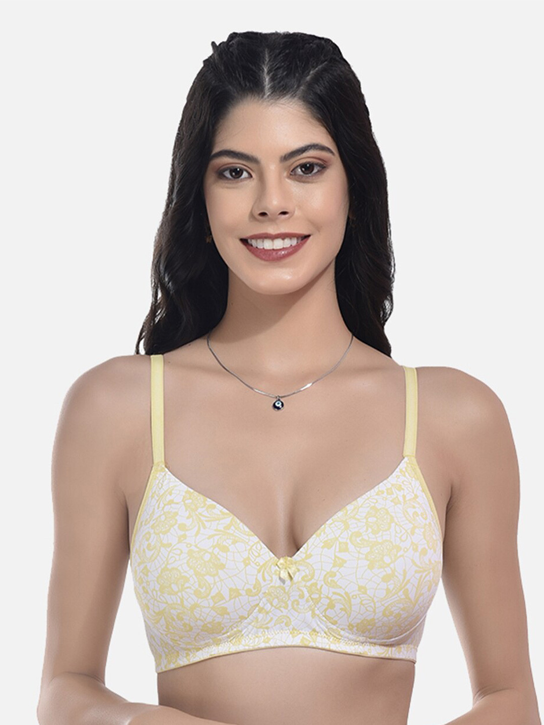 StyFun Floral Printed Full Coverage All Day Comfort Super Support Cotton T-Shirt Bra, Yellow
StyFun Floral Printed Full Coverage All Day Comfort Super Support Cotton T-Shirt Bra, Yellow