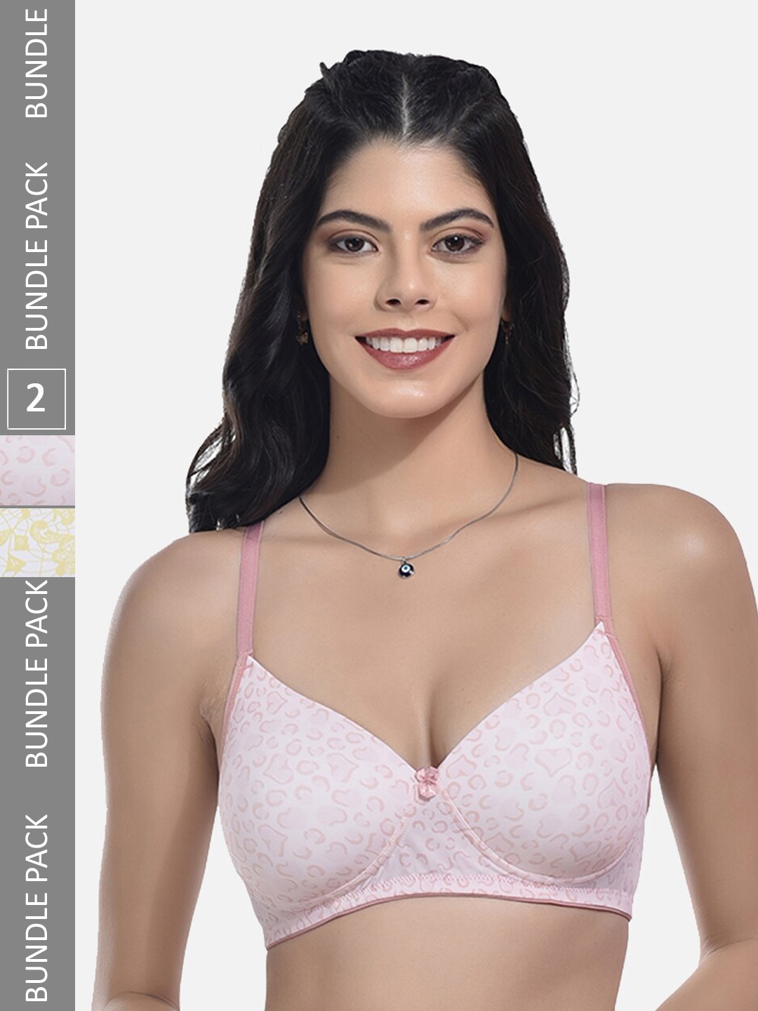 StyFun Pack Of 2 Conversational Full Coverage All Day Comfort Cotton T-Shirt Bra, Pink
StyFun Pack Of 2 Conversational Full Coverage All Day Comfort Cotton T-Shirt Bra, Pink
