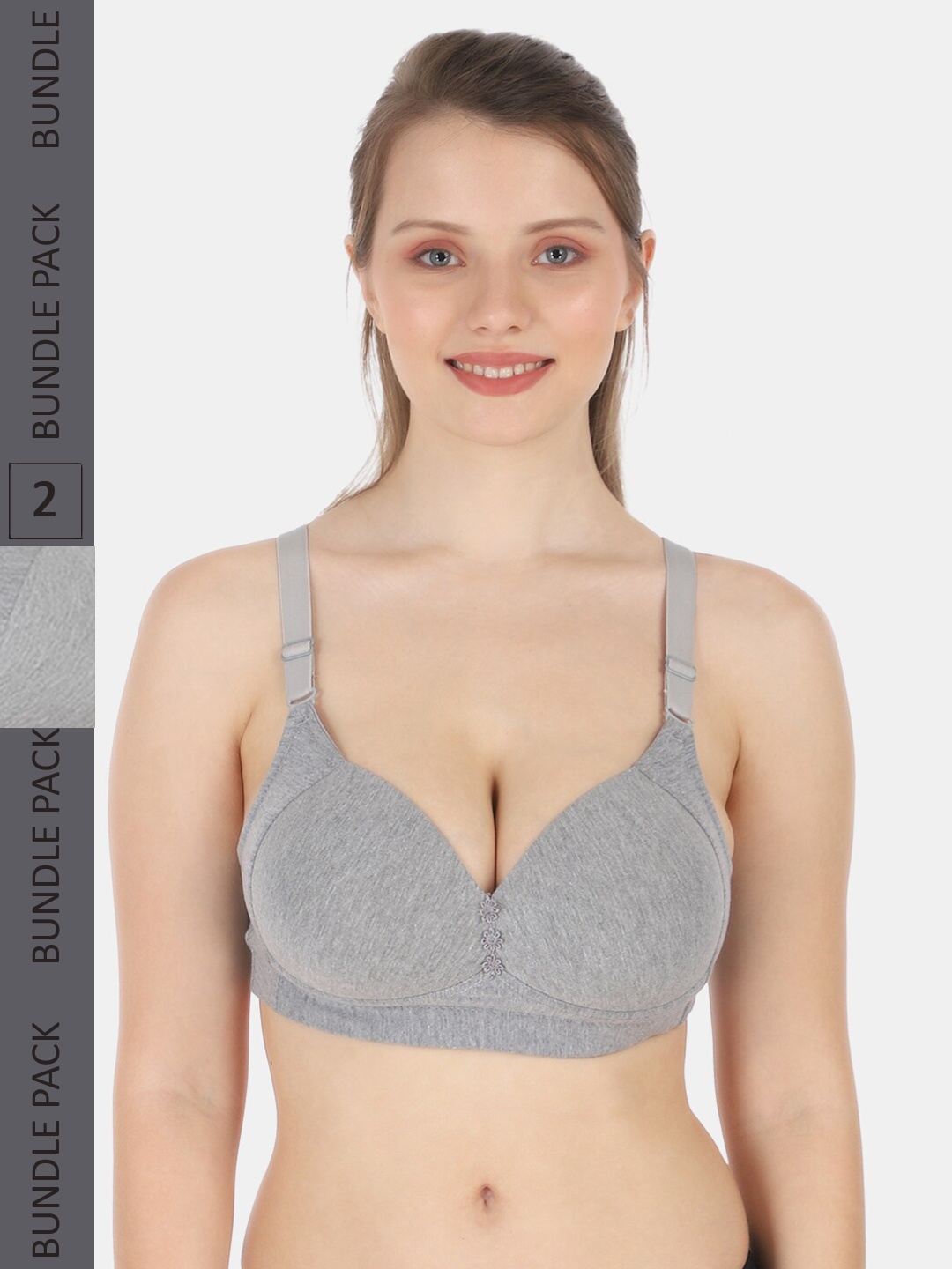 Tweens Pack Of 2 Lightly Padded Full Coverage All Day Comfort Cotton Minimizer Bra, Grey
Tweens Pack Of 2 Lightly Padded Full Coverage All Day Comfort Cotton Minimizer Bra, Grey