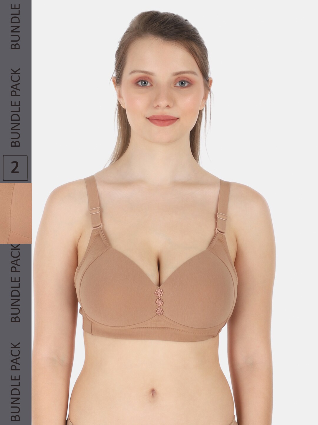 Tweens Pack Of 2 Lightly Padded Full Coverage All Day Comfort Cotton Minimizer Bra, Beige
Tweens Pack Of 2 Lightly Padded Full Coverage All Day Comfort Cotton Minimizer Bra, Beige