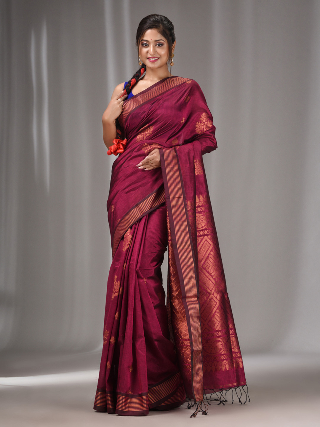 Charukriti Ethnic Motifs Woven Design Zari Saree, Magenta
Charukriti Ethnic Motifs Woven Design Zari Saree, Magenta
