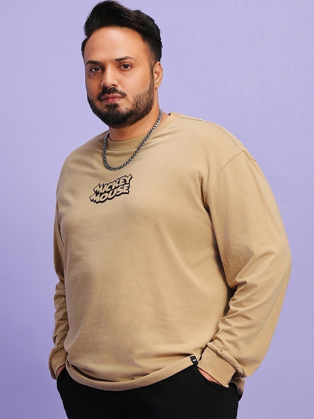 Bewakoof Plus Plus Size Typography Printed Long Sleeve Pure Cotton Oversized T-shirt, Brown
Bewakoof Plus Plus Size Typography Printed Long Sleeve Pure Cotton Oversized T-shirt, Brown
