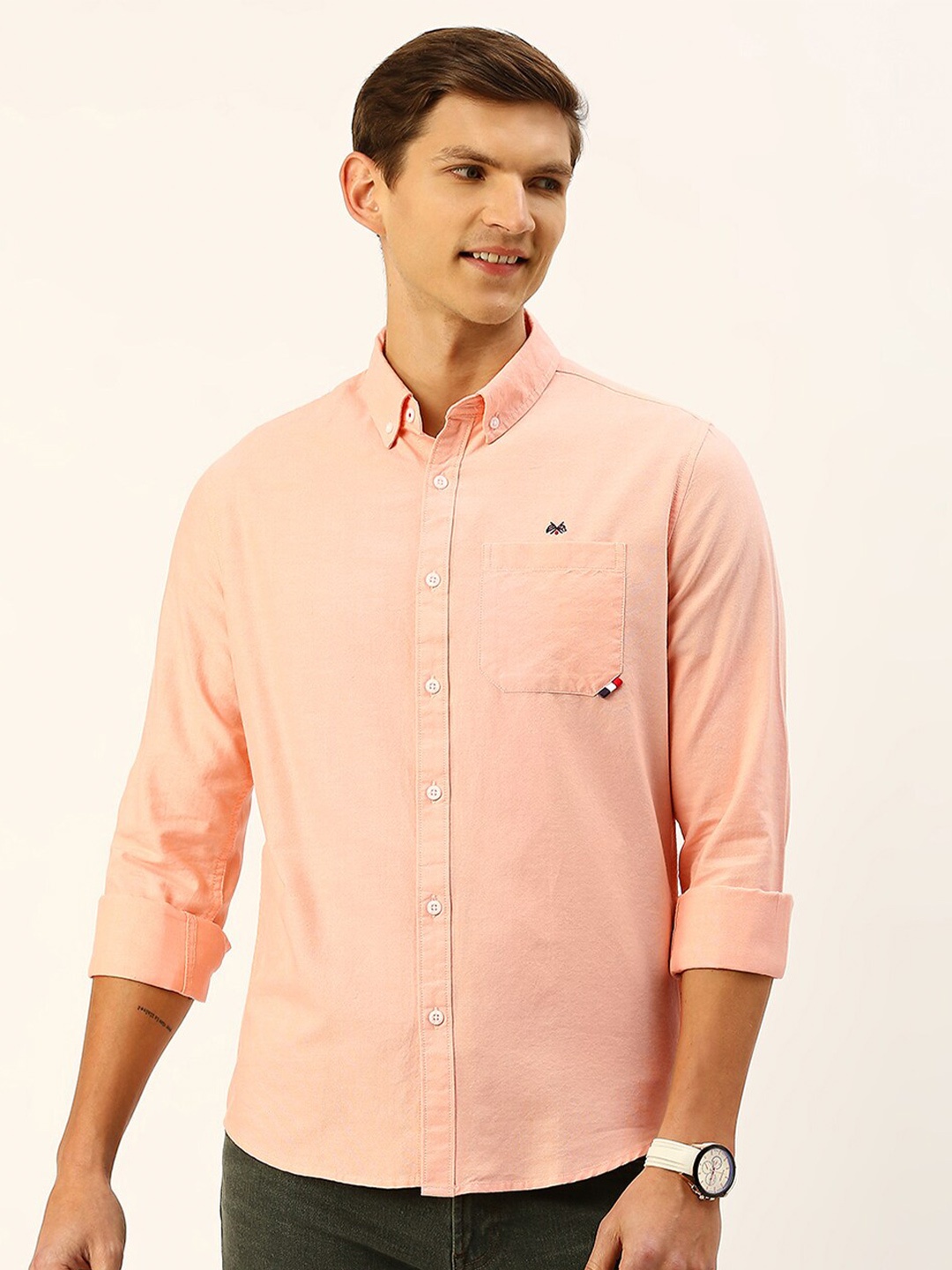 Thomas Scott Cotton Button-Down Collar Twill Classic Slim Fit Opaque Casual Shirt, Orange
Thomas Scott Cotton Button-Down Collar Twill Classic Slim Fit Opaque Casual Shirt, Orange
