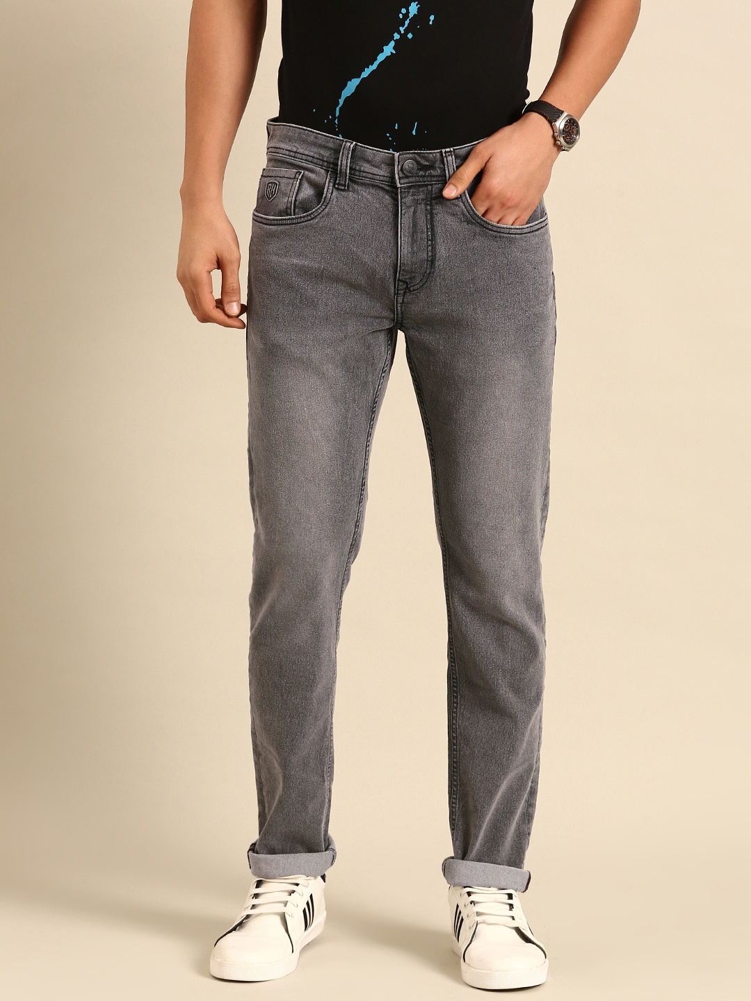 Being Human Men Mid-Rise Melange Slim Fit Heavy Fade Stretchable Jeans, Grey melange
Being Human Men Mid-Rise Melange Slim Fit Heavy Fade Stretchable Jeans, Grey melange