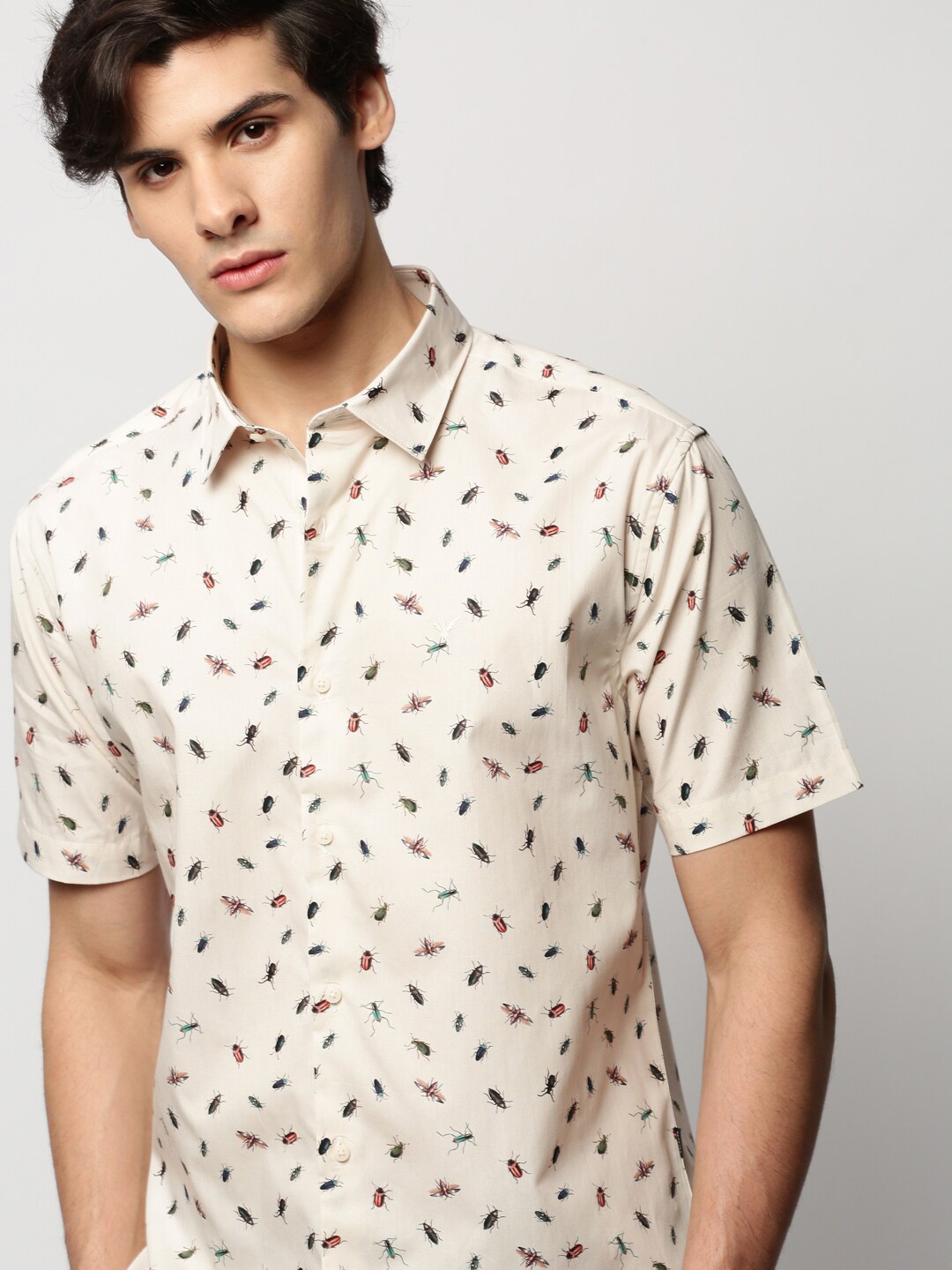 SHOWOFF Standard Slim Fit Conversational Printed Oxford Weave Cotton Casual Shirt, Cream
SHOWOFF Standard Slim Fit Conversational Printed Oxford Weave Cotton Casual Shirt, Cream