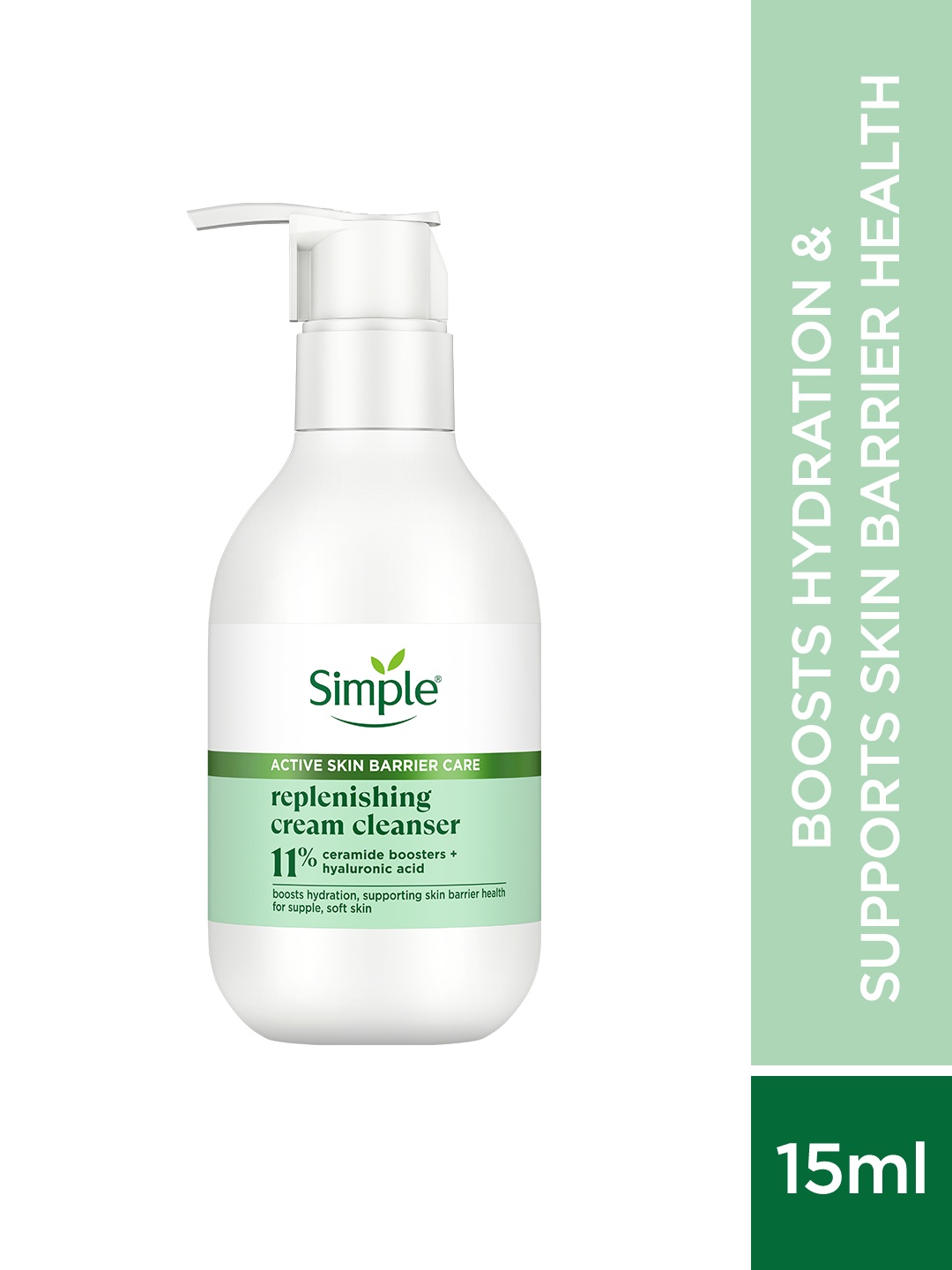Simple Active Skin Barrier Care Replenishing Cream Cleanser with Ceramide Boosters - 150ml, White
Simple Active Skin Barrier Care Replenishing Cream Cleanser with Ceramide Boosters - 150ml, White
