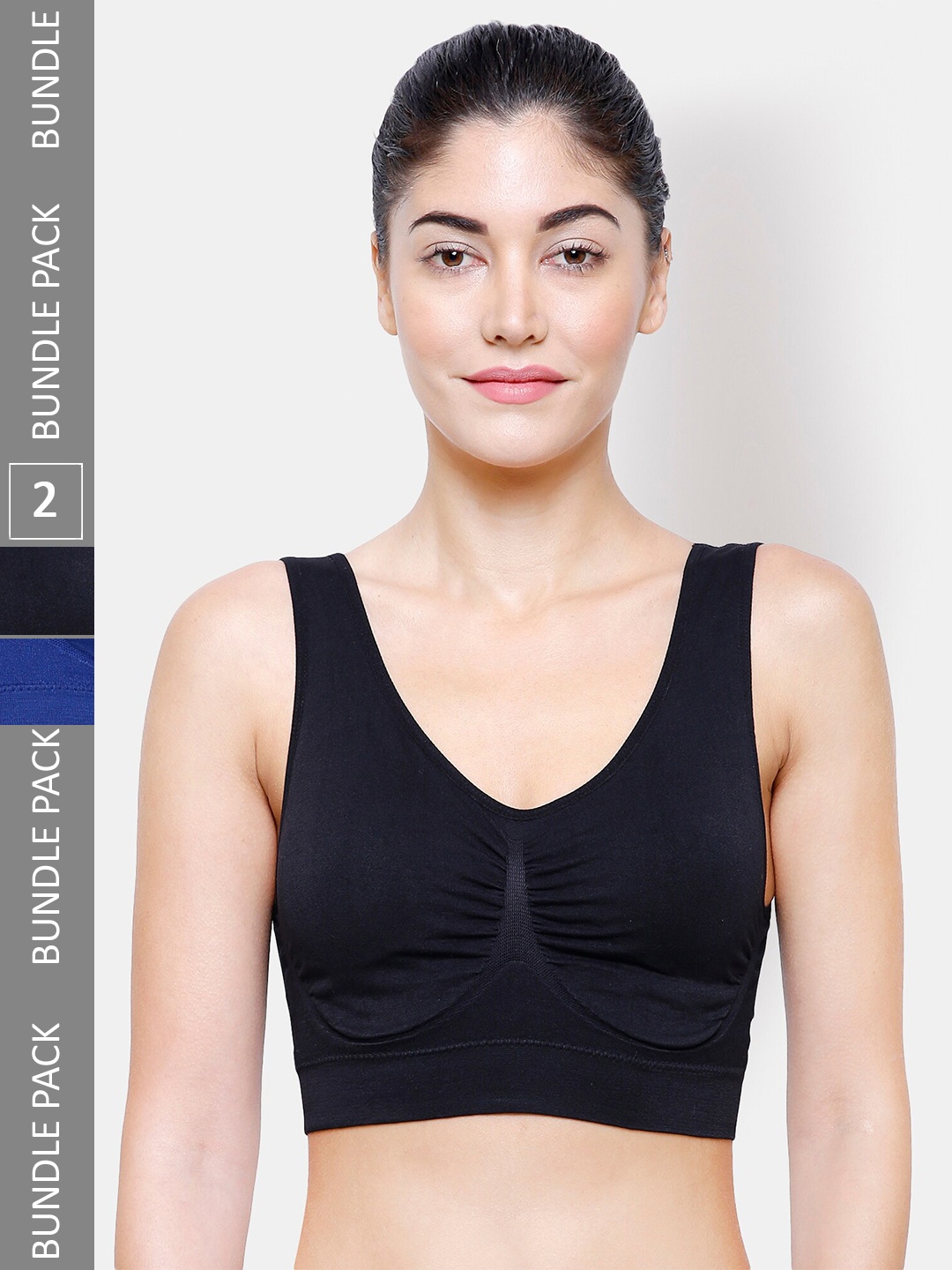FashionRack Pack Of 2 Full Coverage Non-Wired Cotton Everyday Bra With All Day Comfort, Black
FashionRack Pack Of 2 Full Coverage Non-Wired Cotton Everyday Bra With All Day Comfort, Black