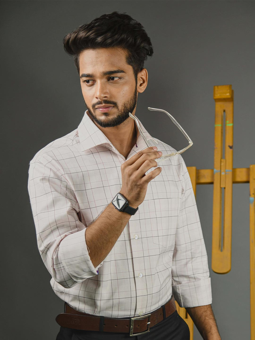 Justin Whyte Classic Checked Pure Cotton Formal Shirt, Pink
Justin Whyte Classic Checked Pure Cotton Formal Shirt, Pink