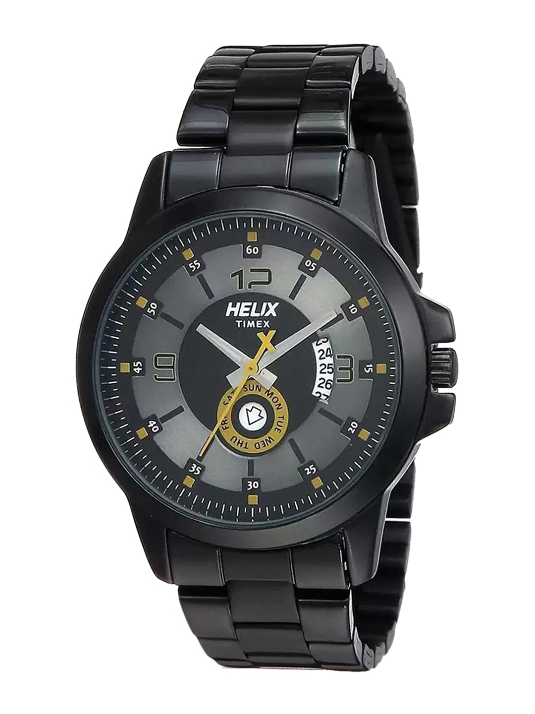 Helix Men Dial & Stainless Steel Bracelet Style Straps Analogue Watch TW023HG20, Black
Helix Men Dial & Stainless Steel Bracelet Style Straps Analogue Watch TW023HG20, Black