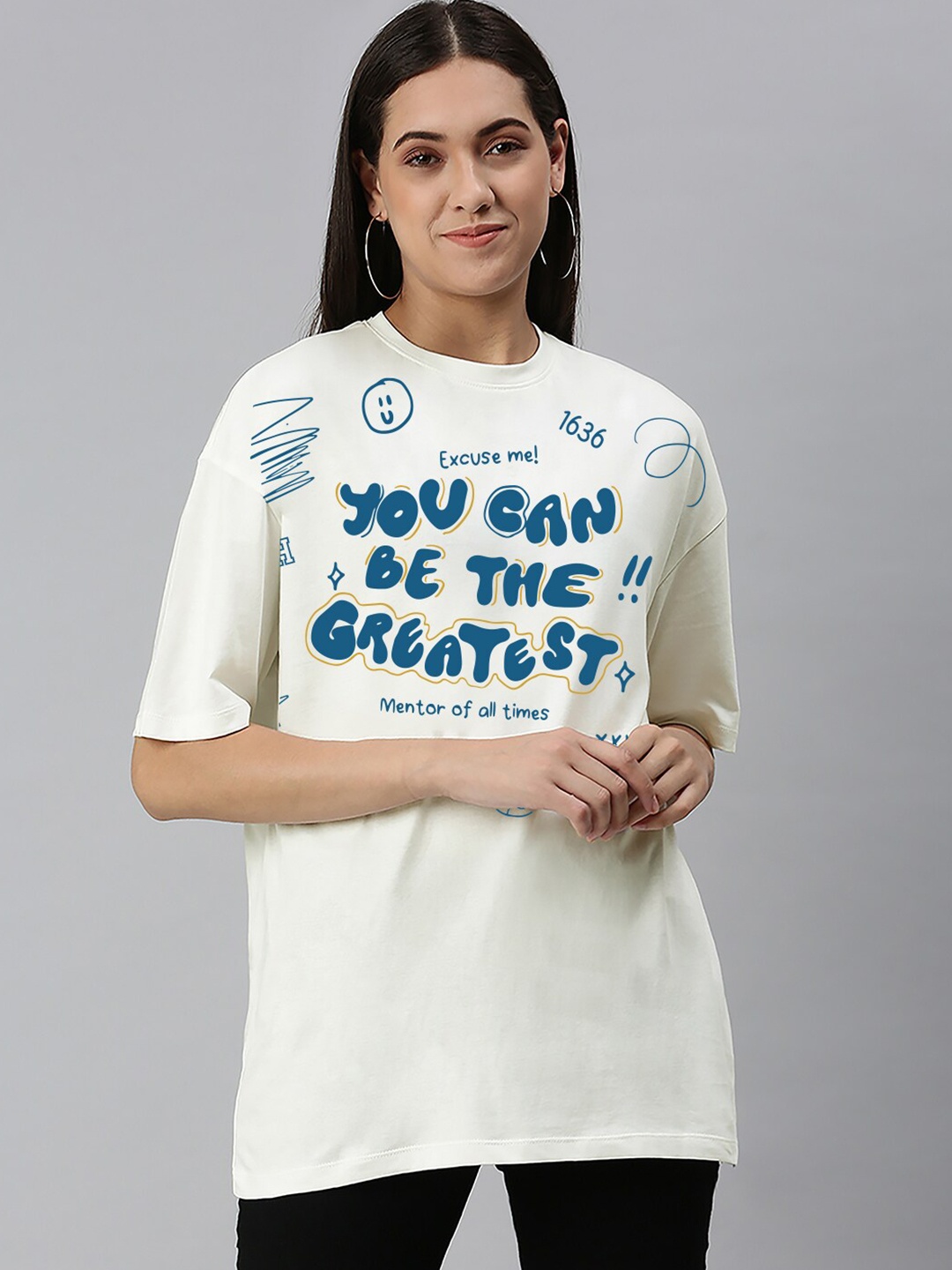 Harvard Typography Round Neck Drop-Shoulder Sleeves Oversized Cotton T-Shirt, Off white
Harvard Typography Round Neck Drop-Shoulder Sleeves Oversized Cotton T-Shirt, Off white