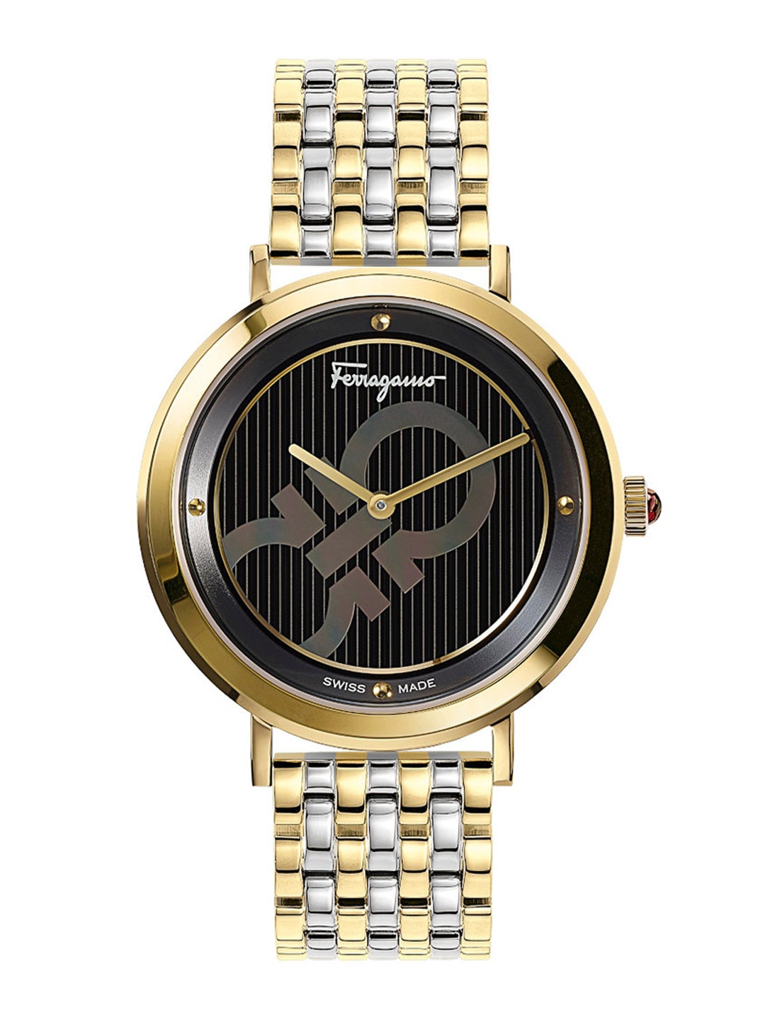 Ferragamo Women Stainless Steel Bracelet Style Straps Analogue Watch SFYH00421, Black
Ferragamo Women Stainless Steel Bracelet Style Straps Analogue Watch SFYH00421, Black
