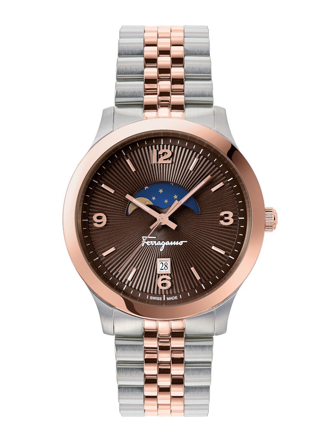 Ferragamo Men Bracelet Style Straps Date Aperture Analogue Watch-SFMO00622, Brown
Ferragamo Men Bracelet Style Straps Date Aperture Analogue Watch-SFMO00622, Brown