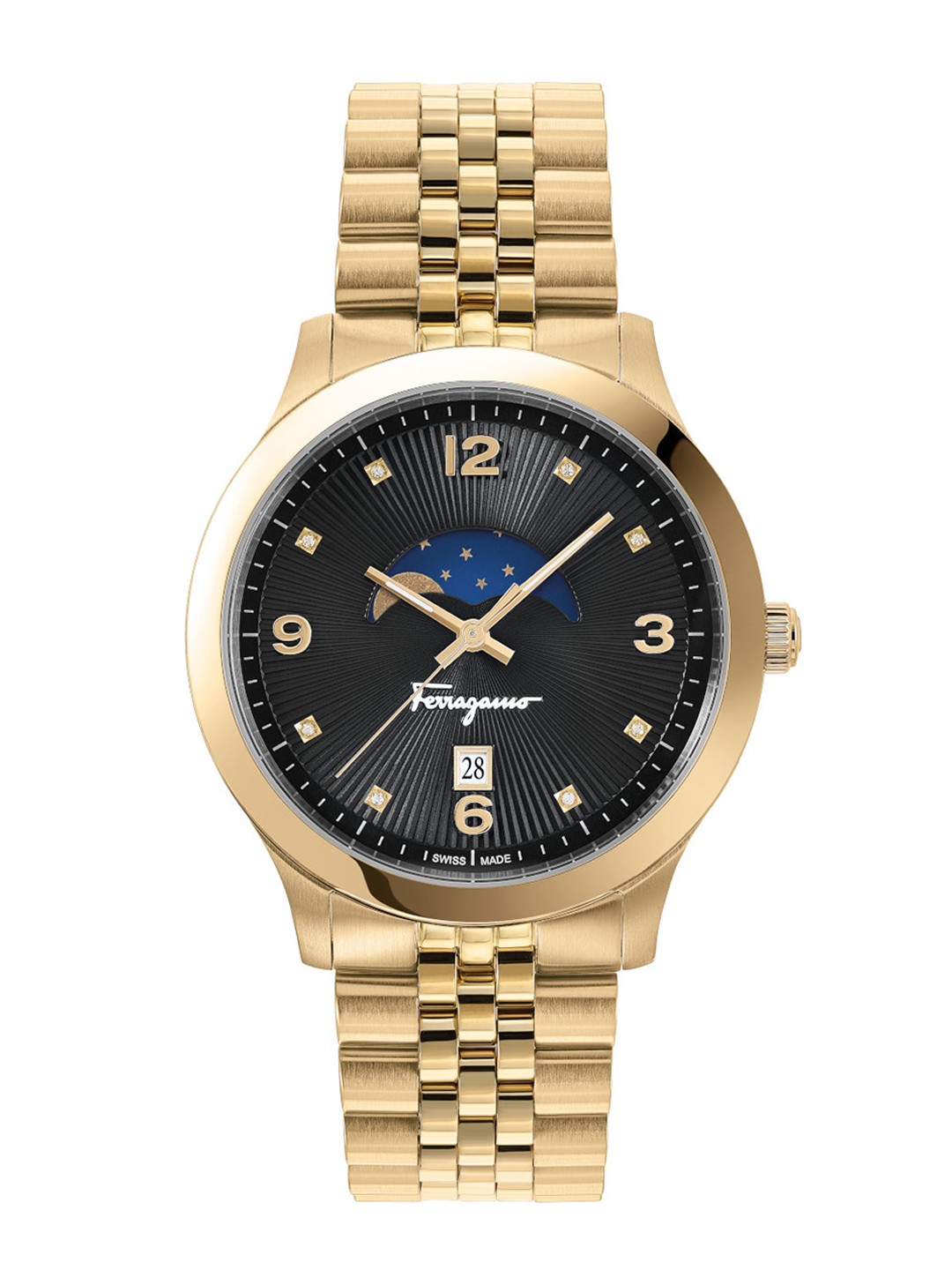 Ferragamo Men Embellished Dial & Stainless Steel Bracelet Style Analogue Watch SFMO00422, Black
Ferragamo Men Embellished Dial & Stainless Steel Bracelet Style Analogue Watch SFMO00422, Black
